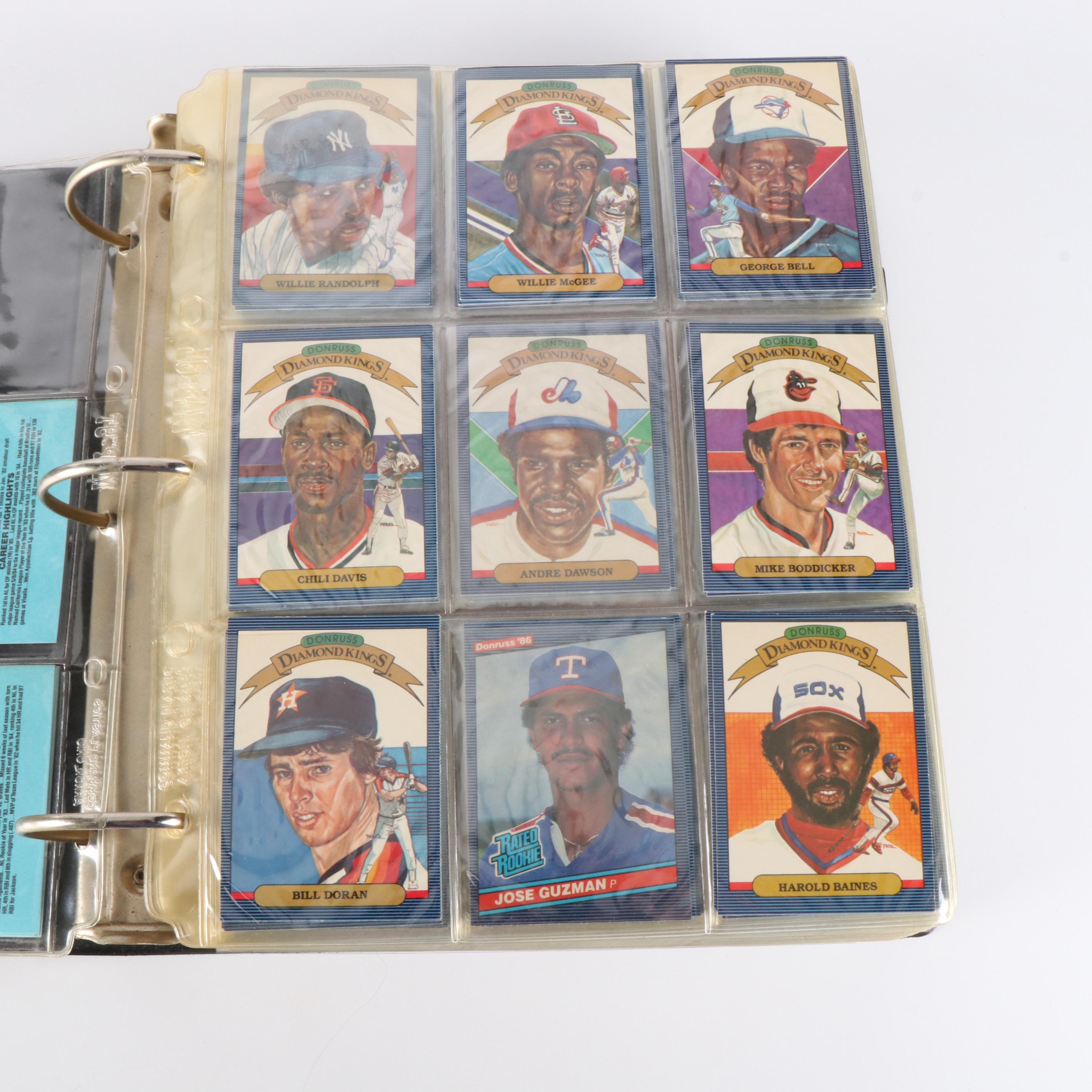Donruss with Other Baseball Cards Featuring Roger Clemens, Pete Rose, and More