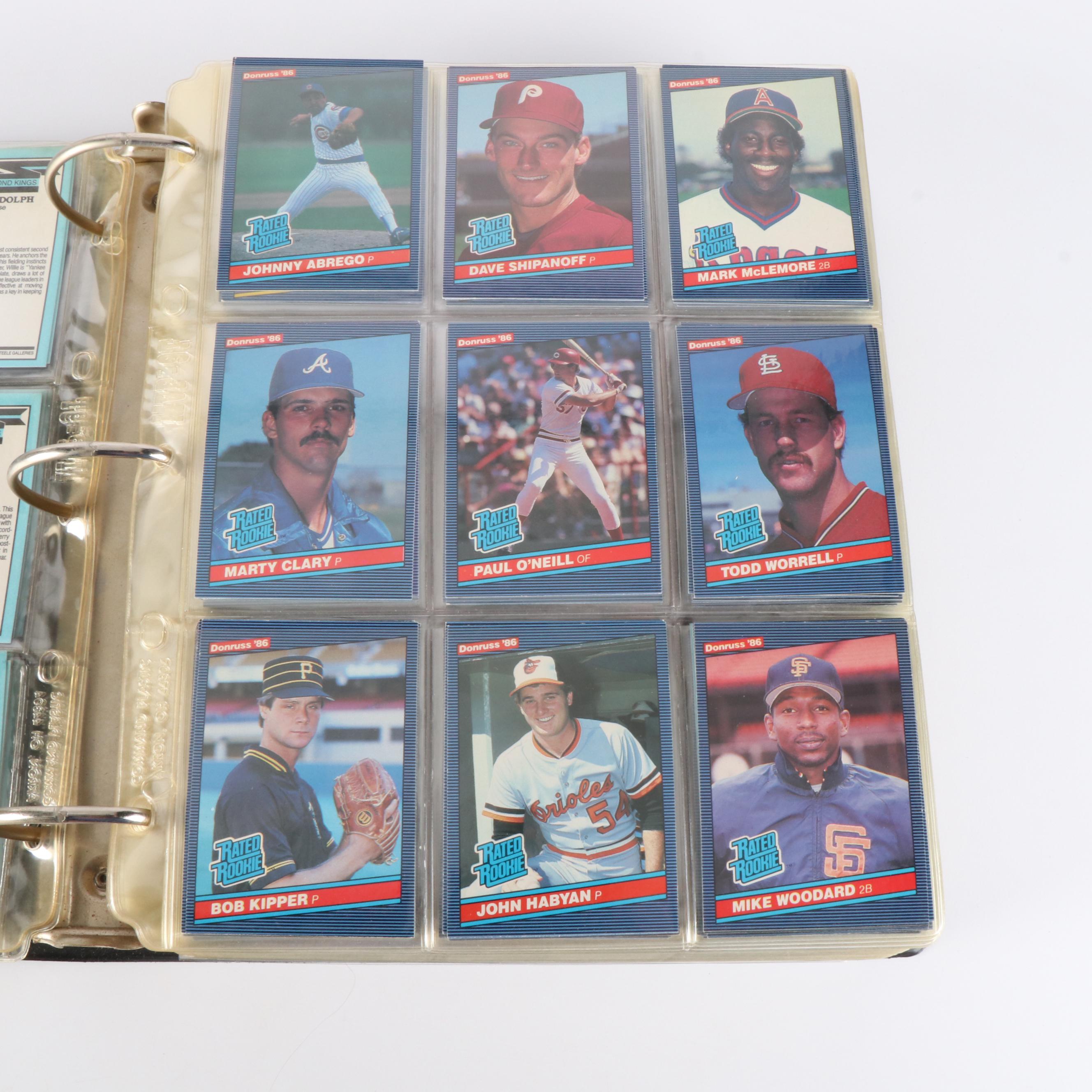 Donruss with Other Baseball Cards Featuring Roger Clemens, Pete Rose, and More