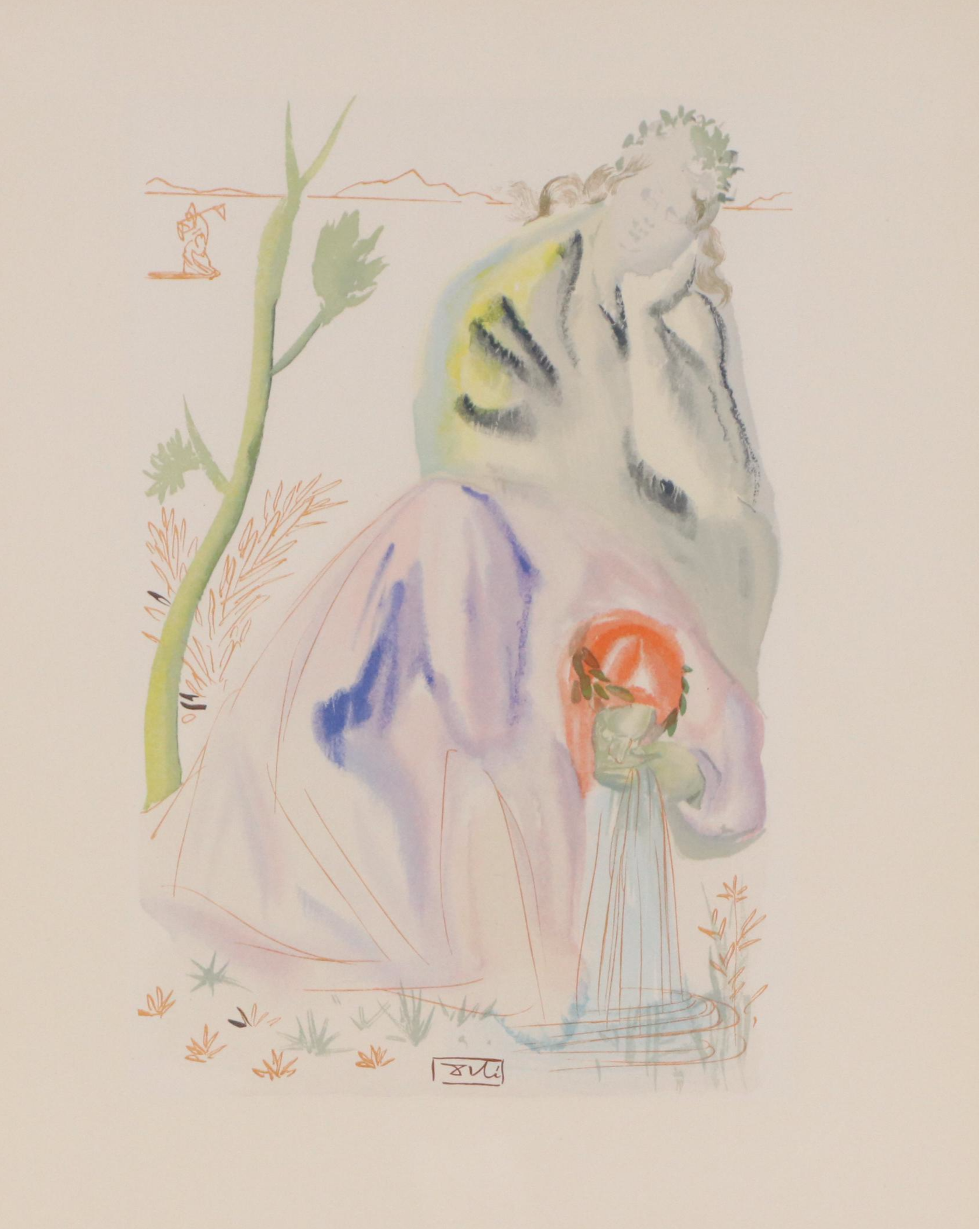 Salvador Dalí Wood Engraving "La Source," 1960–1964