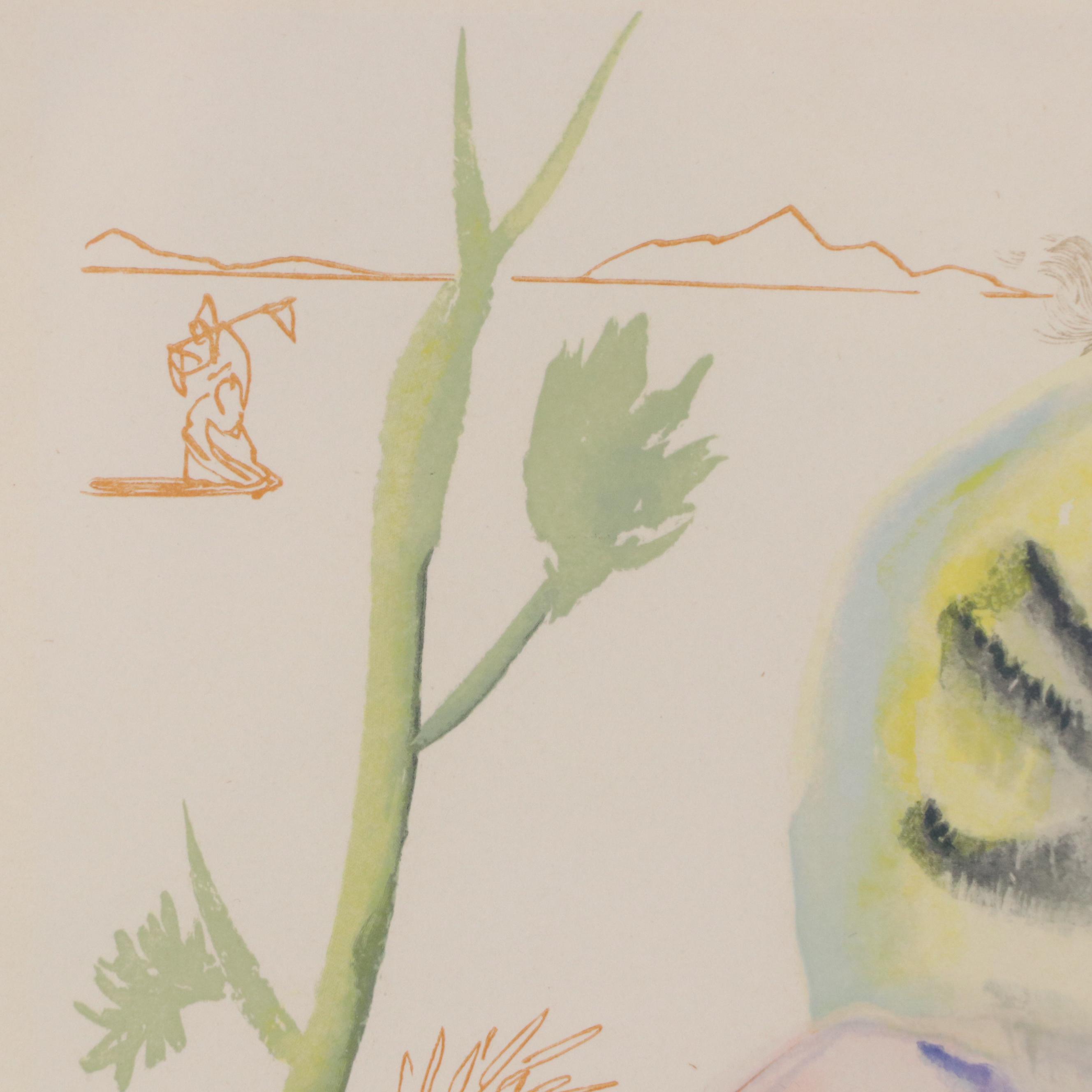 Salvador Dalí Wood Engraving "La Source," 1960–1964