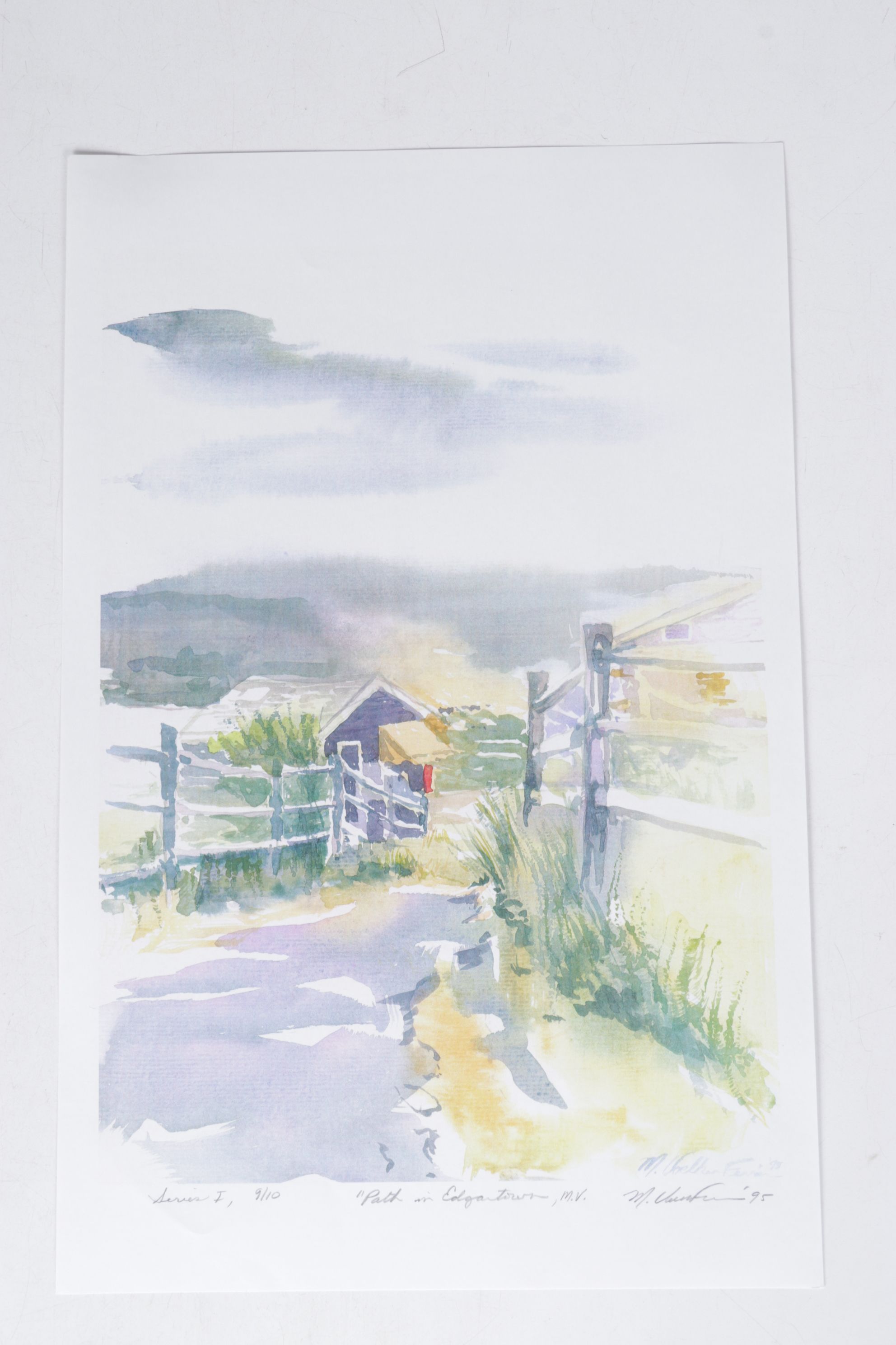 Set of Margaret Voelker-Ferrier Offset Lithographs of Home Facades & Landscapes