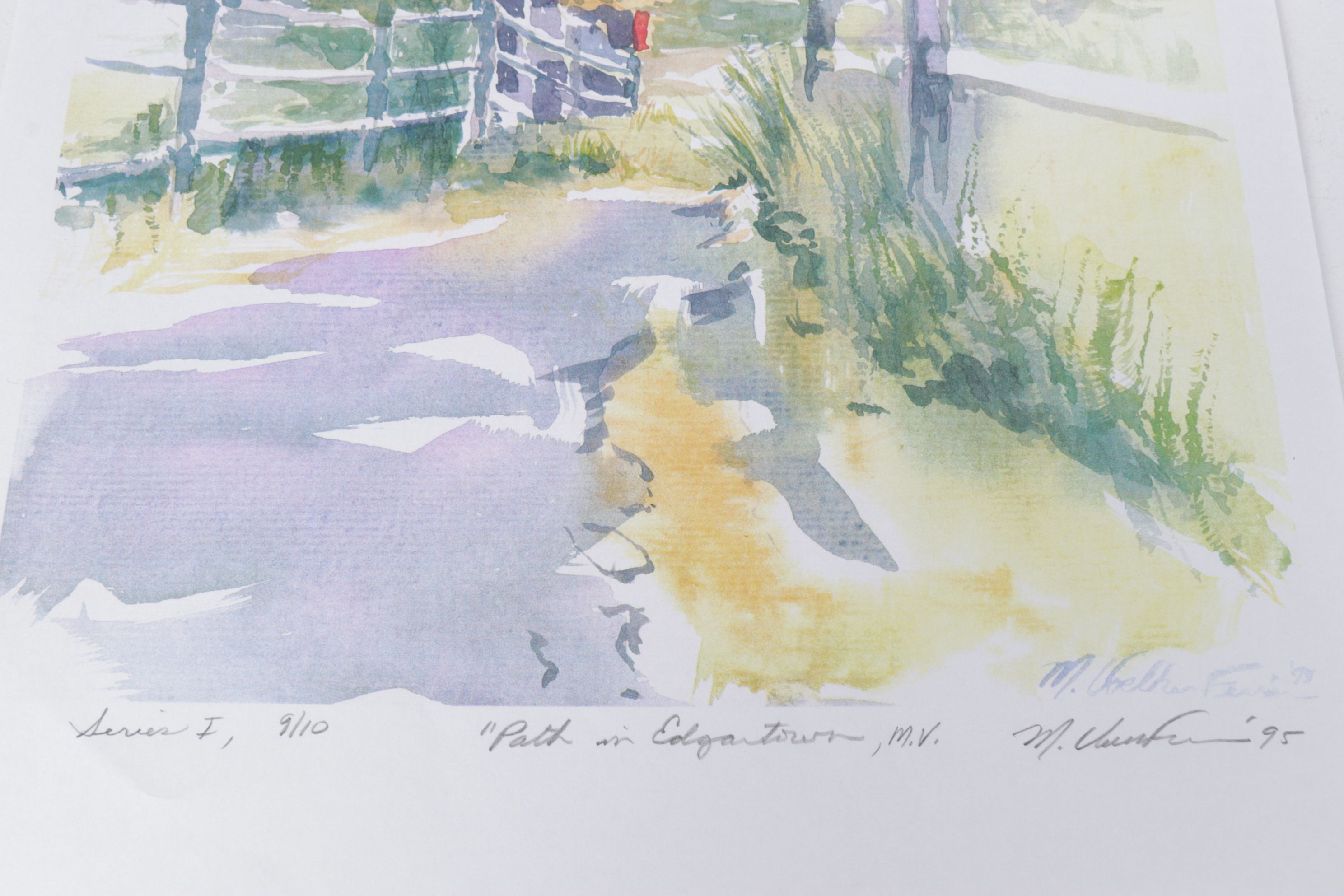 Set of Margaret Voelker-Ferrier Offset Lithographs of Home Facades & Landscapes