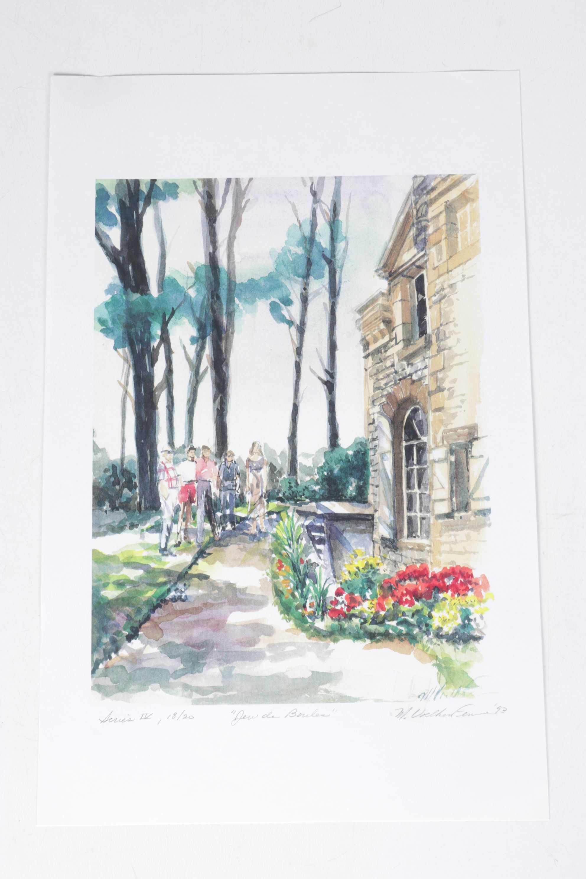 Set of Margaret Voelker-Ferrier Offset Lithographs of Home Facades & Landscapes