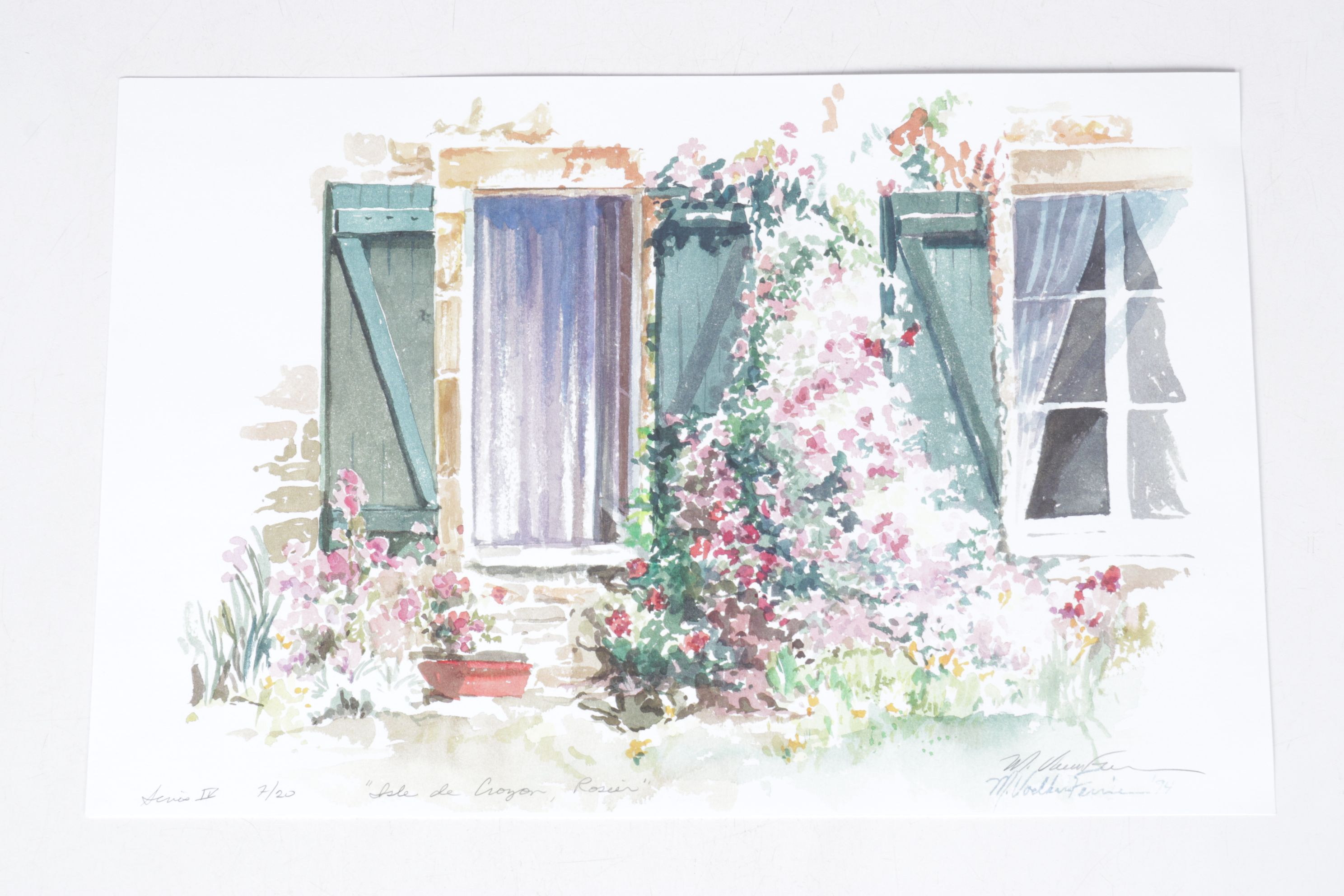 Set of Margaret Voelker-Ferrier Offset Lithographs of Home Facades & Landscapes