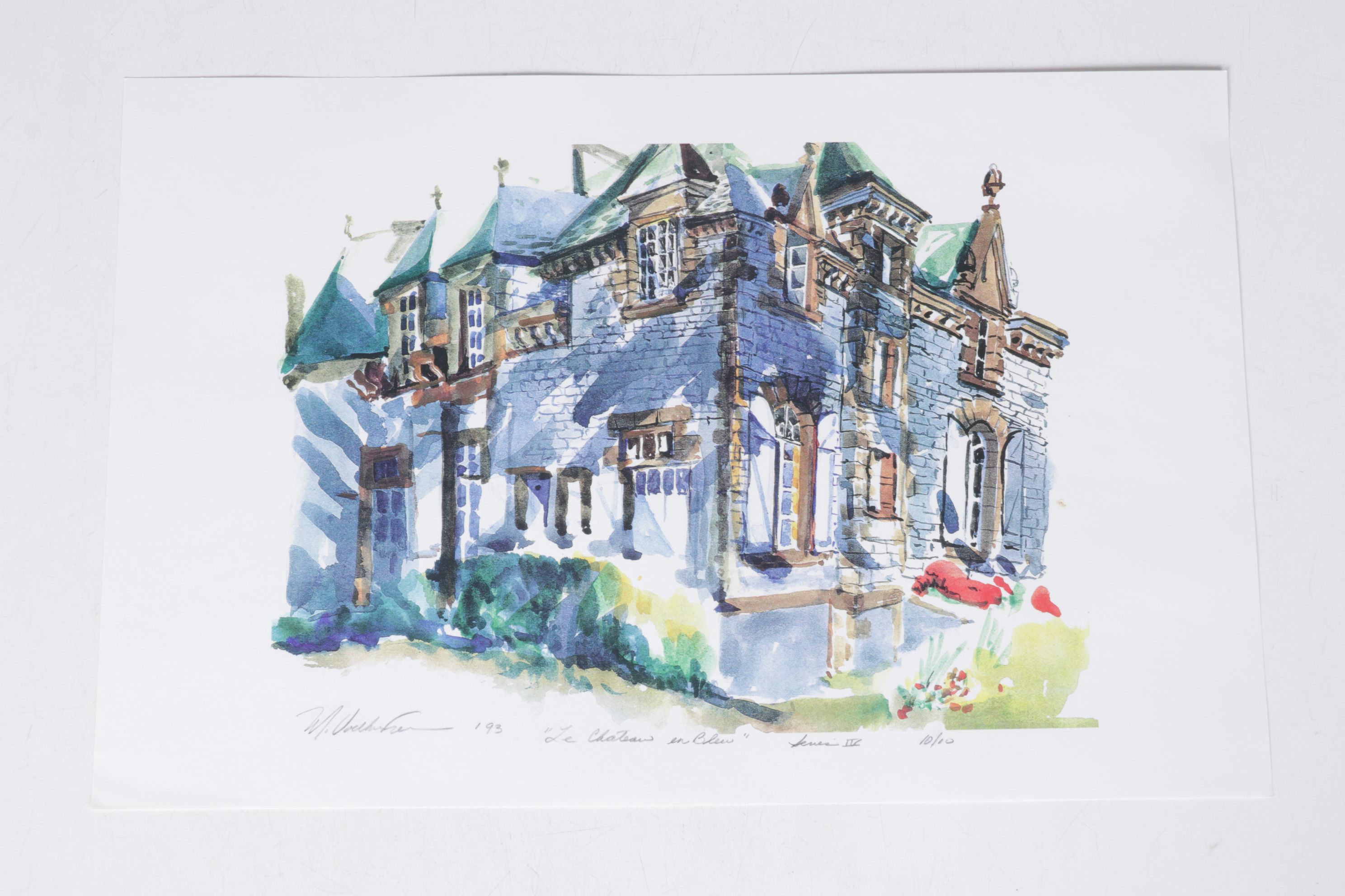 Set of Margaret Voelker-Ferrier Offset Lithographs of Home Facades & Landscapes