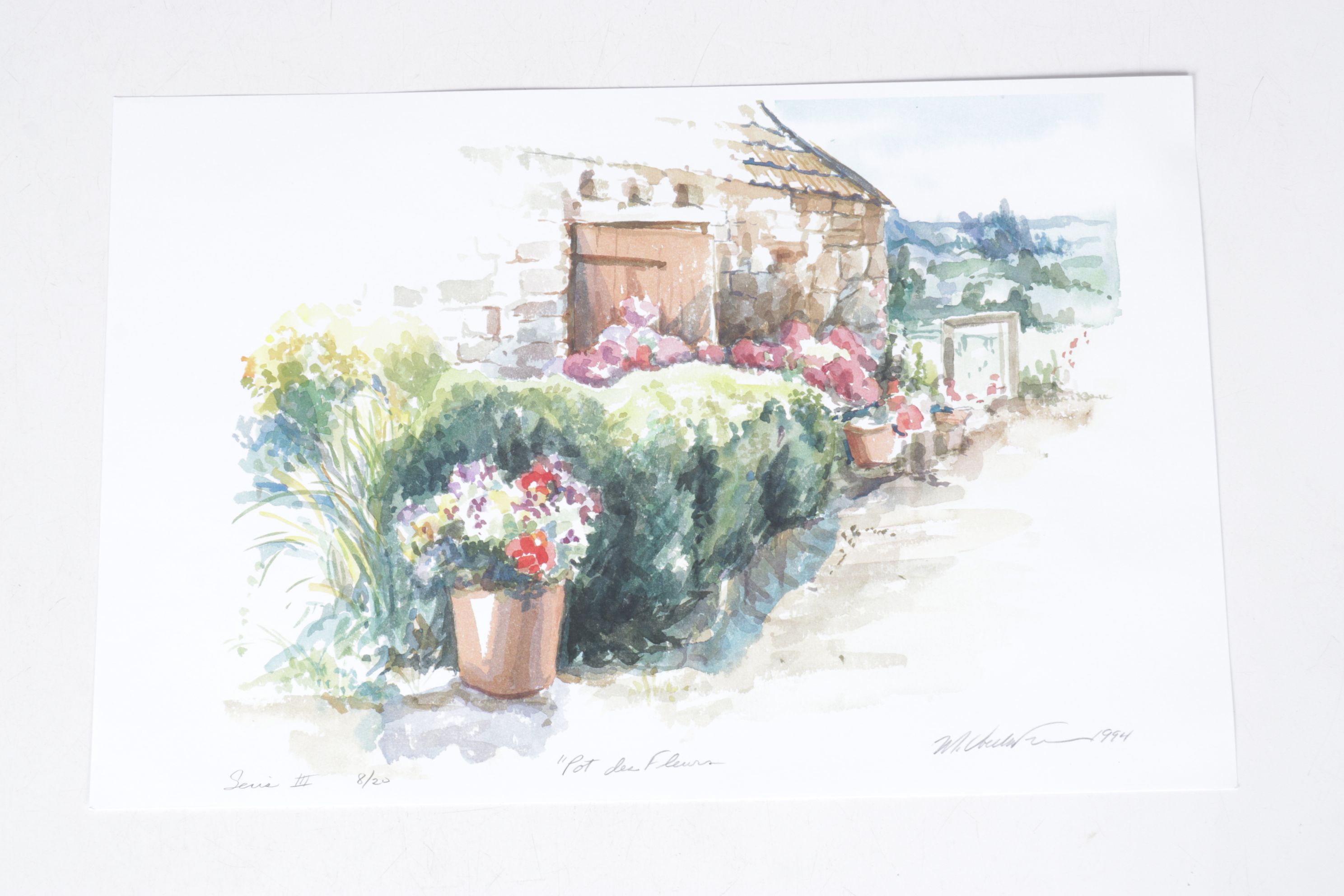 Set of Margaret Voelker-Ferrier Offset Lithographs of Home Facades & Landscapes