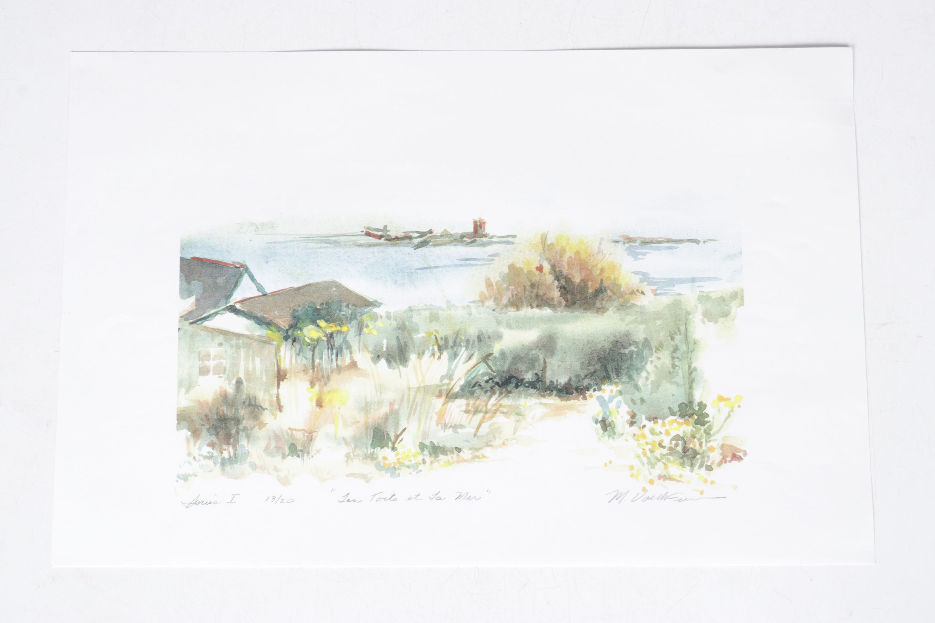 Set of Margaret Voelker-Ferrier Offset Lithographs of Home Facades & Landscapes