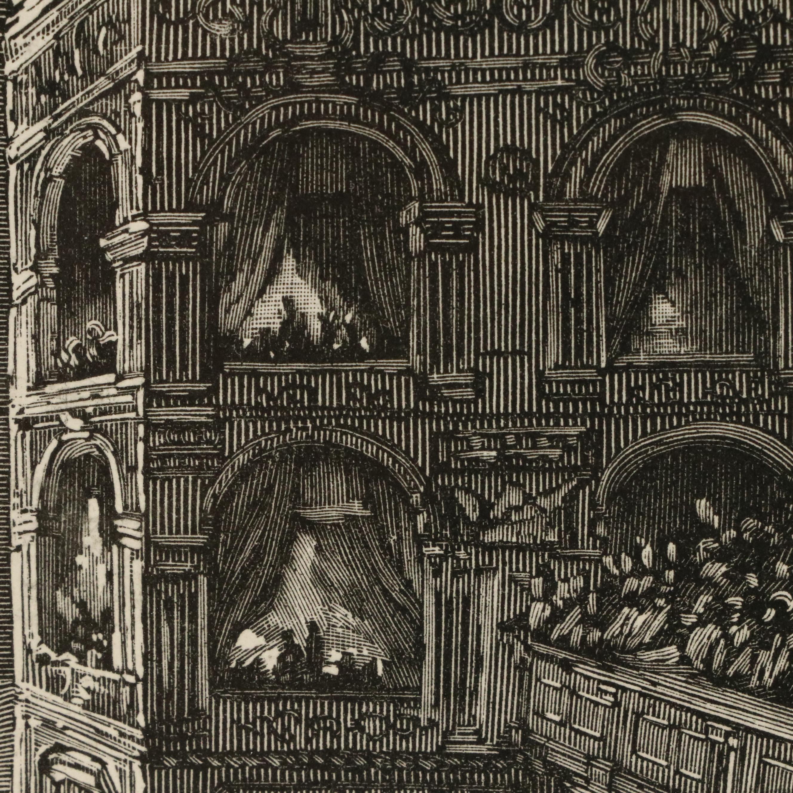 Harper's Weekly Engraving "The Cincinnati Opera Festival" After H.F. Farny, 1883