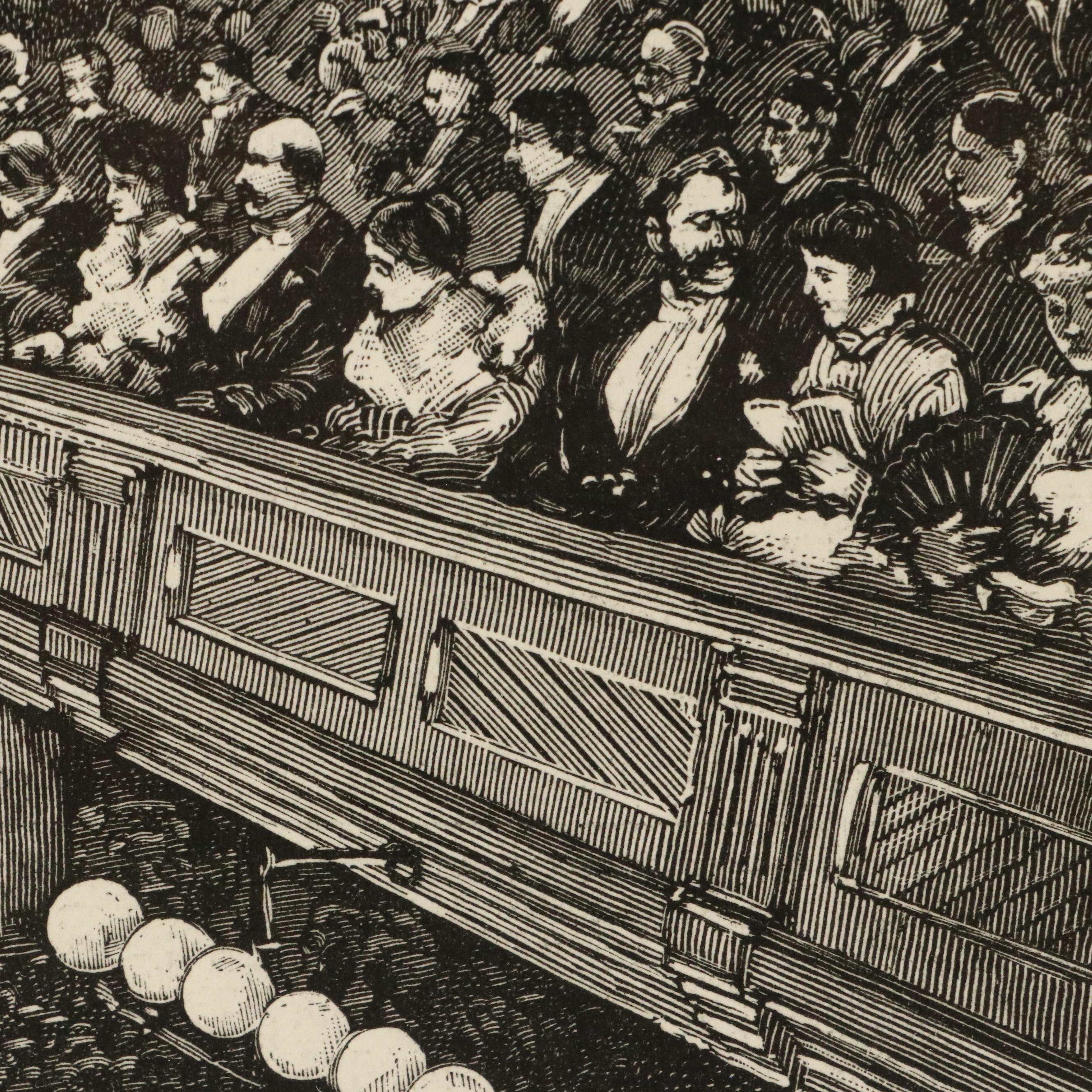 Harper's Weekly Engraving "The Cincinnati Opera Festival" After H.F. Farny, 1883