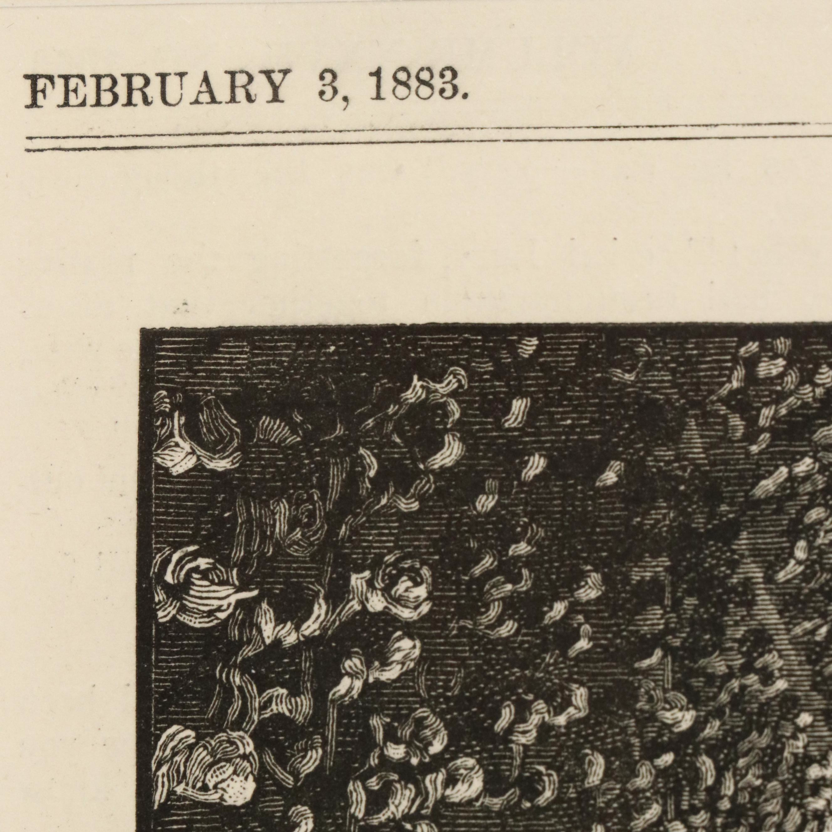 Harper's Weekly Engraving "The Cincinnati Opera Festival" After H.F. Farny, 1883
