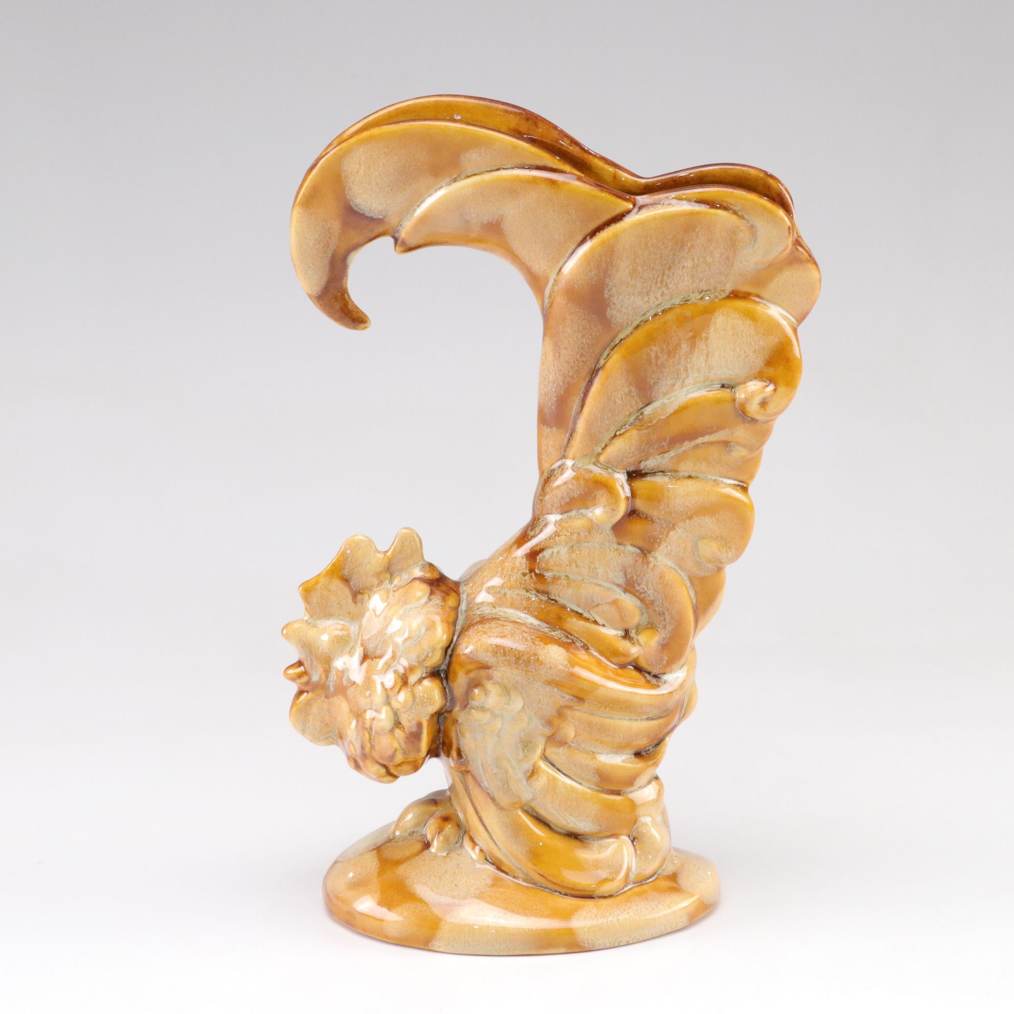 Royal Haeger Glazed Ceramic Rooster Vases, Mid-20th Century