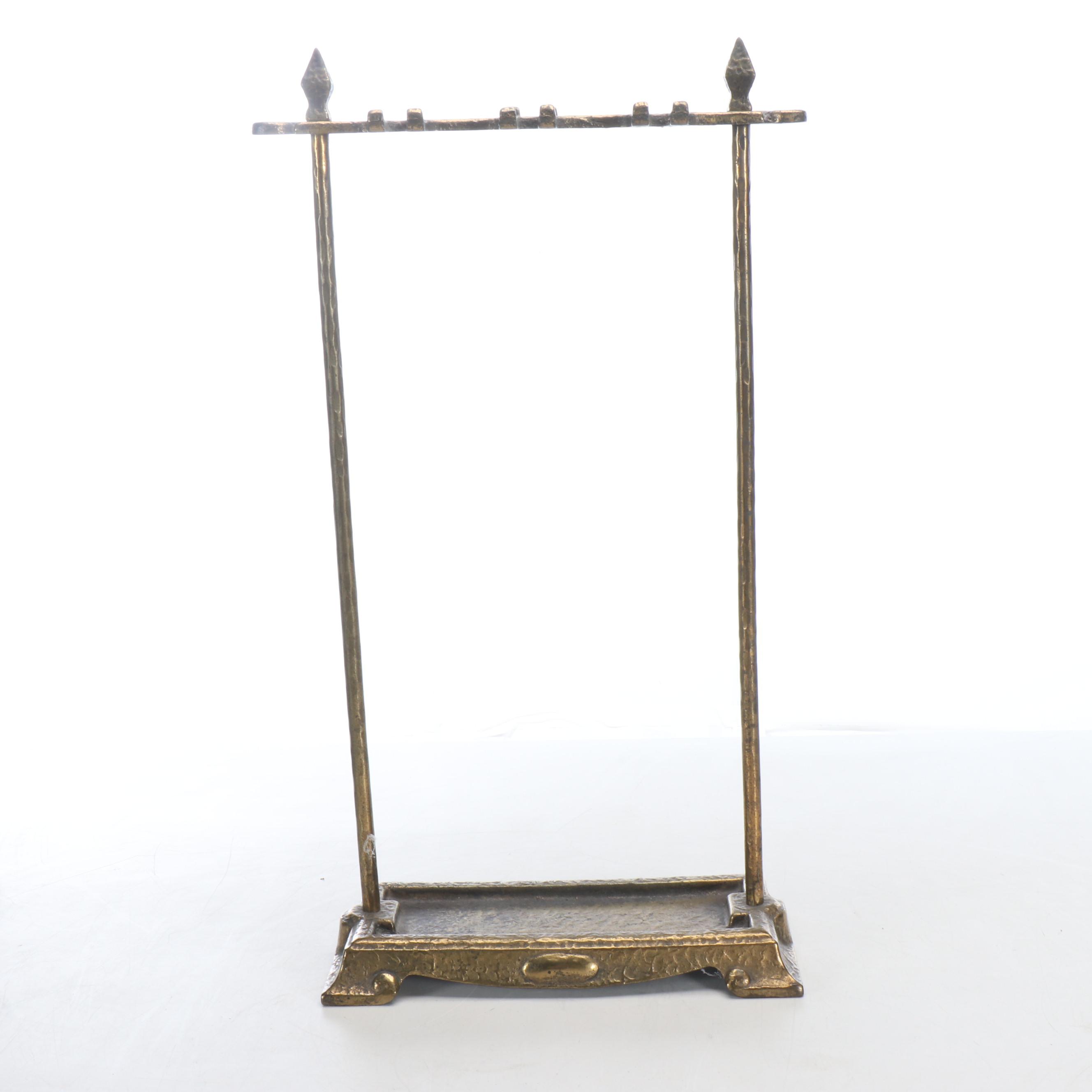 Cahill Arts & Crafts Forged and Hammered Fireplace Tool Set, c. 1910