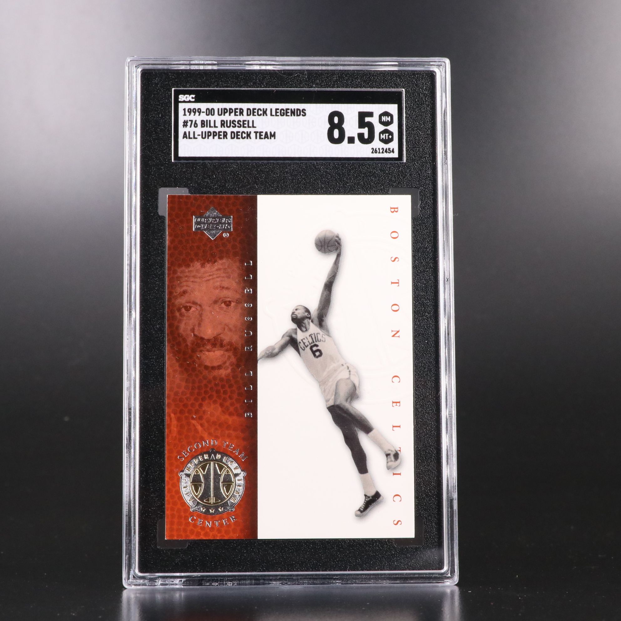 Bill Russell and Wilt Chamberlain SGC Graded Basketball Cards