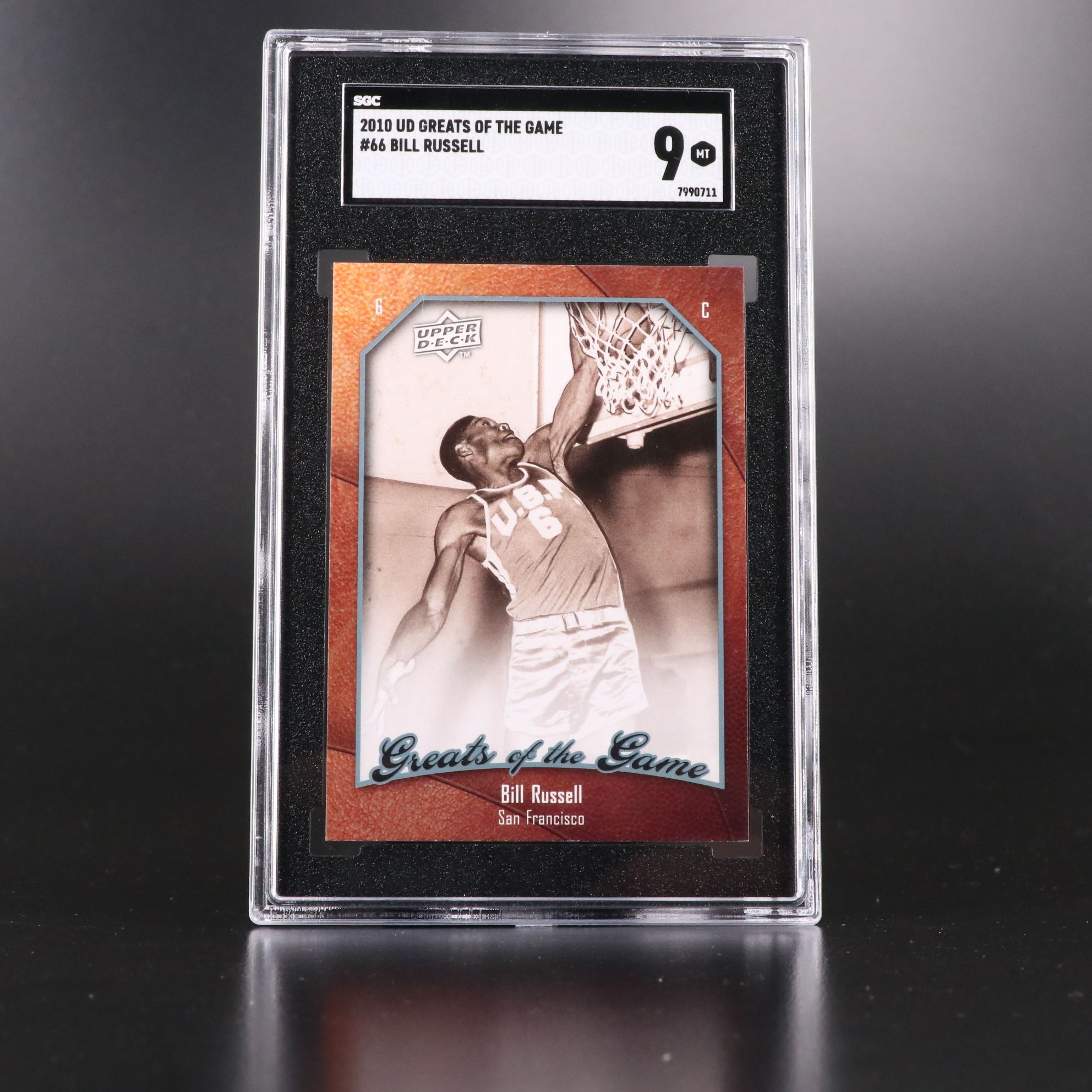 Bill Russell and Wilt Chamberlain SGC Graded Basketball Cards