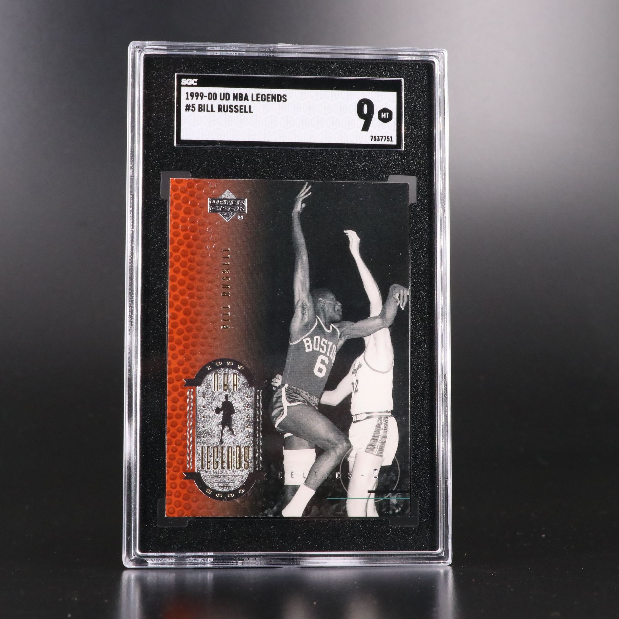 Bill Russell and Wilt Chamberlain SGC Graded Basketball Cards
