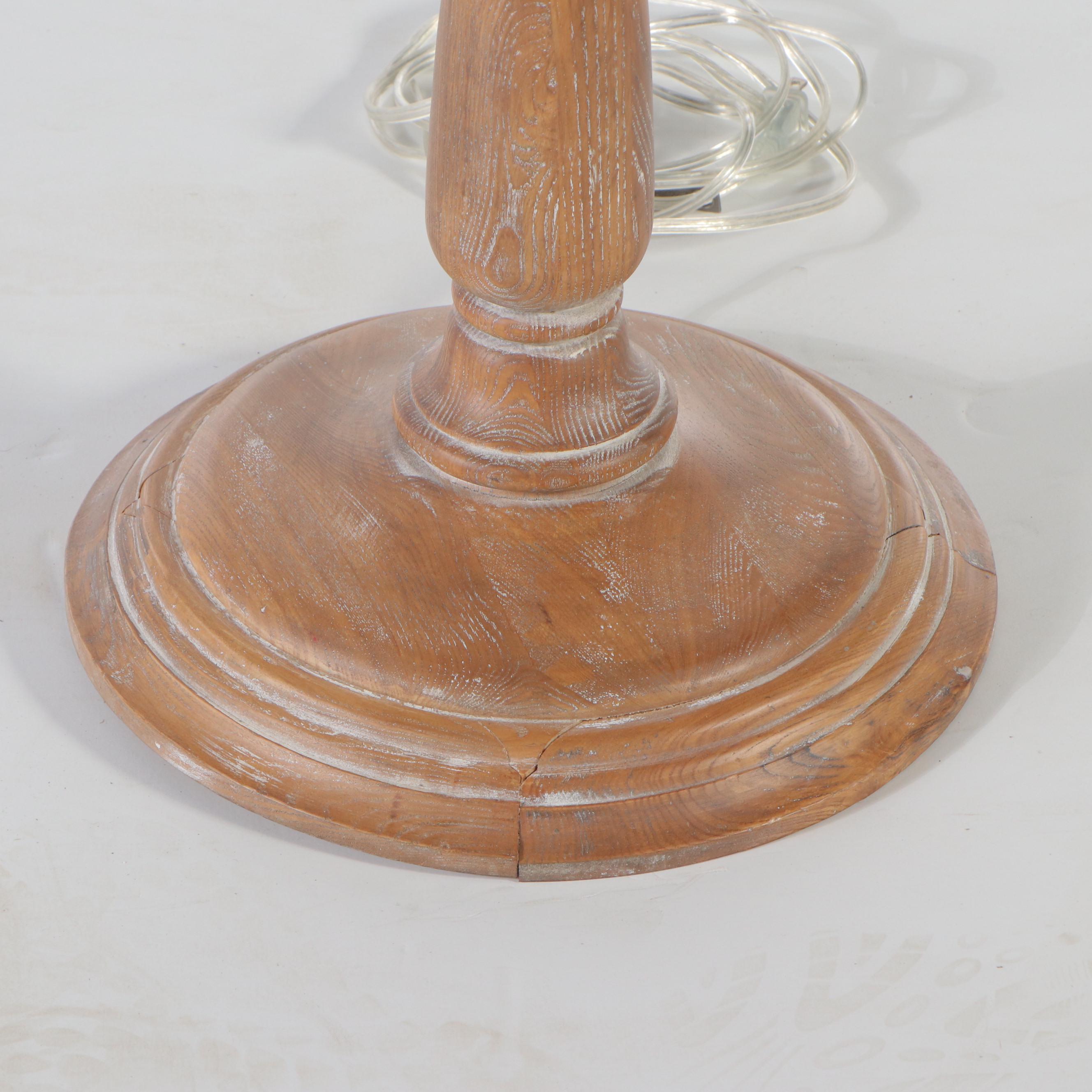 Barbara Cosgrove Distressed Oak Turned Wood Floor Lamp, 2008