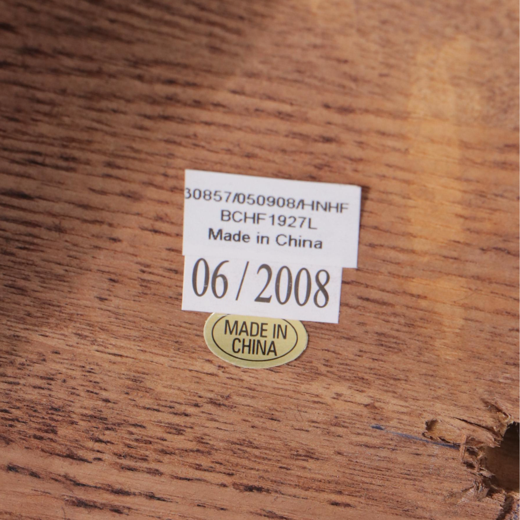 Barbara Cosgrove Distressed Oak Turned Wood Floor Lamp, 2008