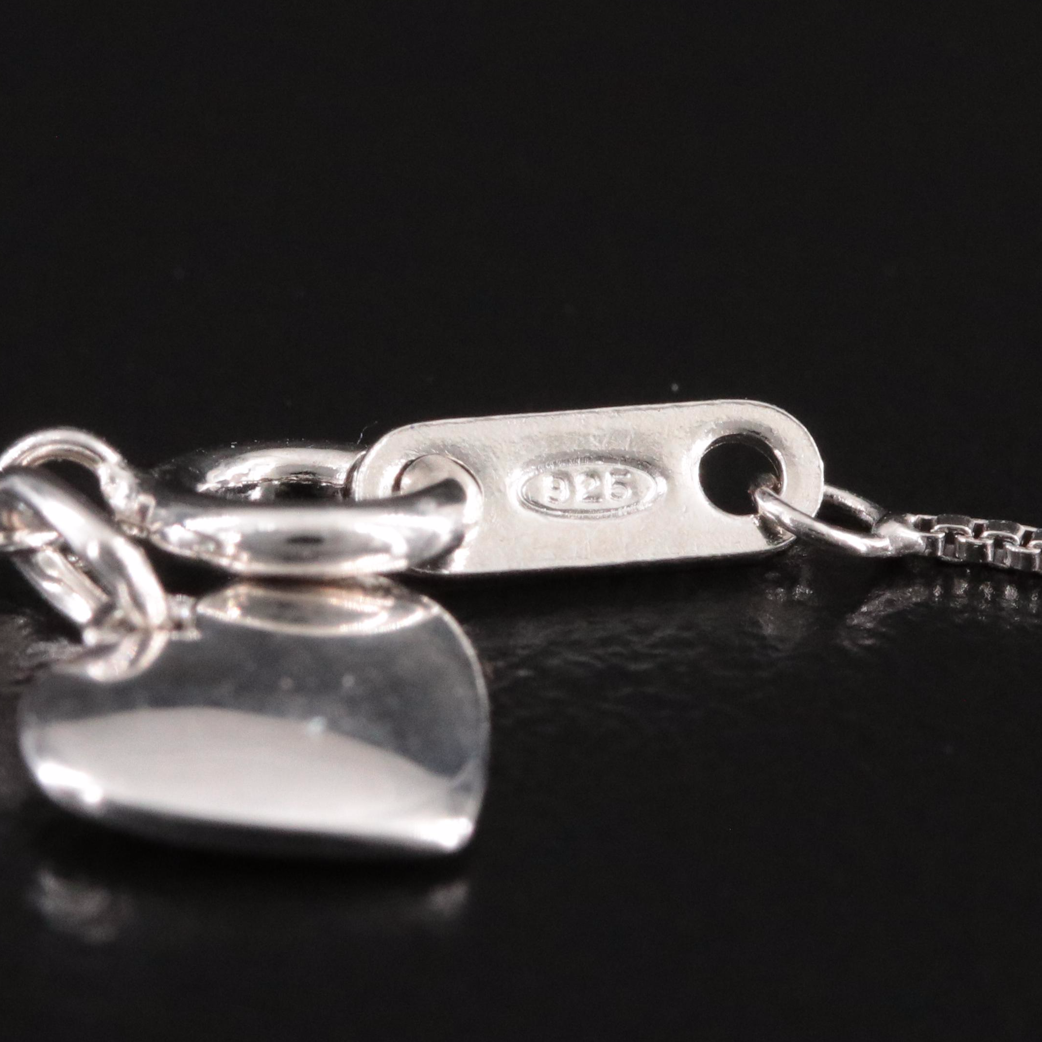 Hallmark Sterling Tri-Tone Diamond Unicorn Heart Pendant Necklace