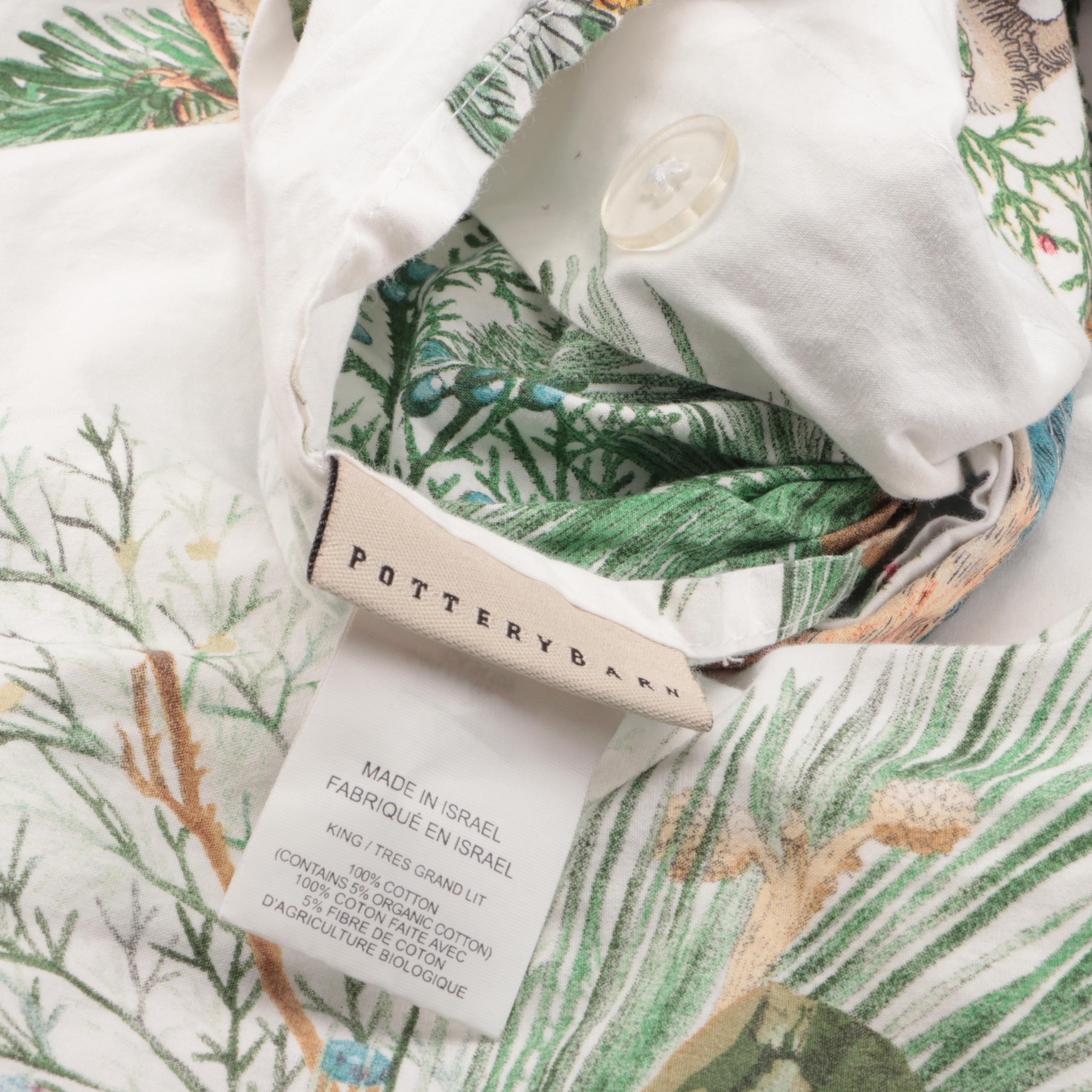 Pottery Barn Contemporary King-Sized Duvet Covers and Pillow Shams