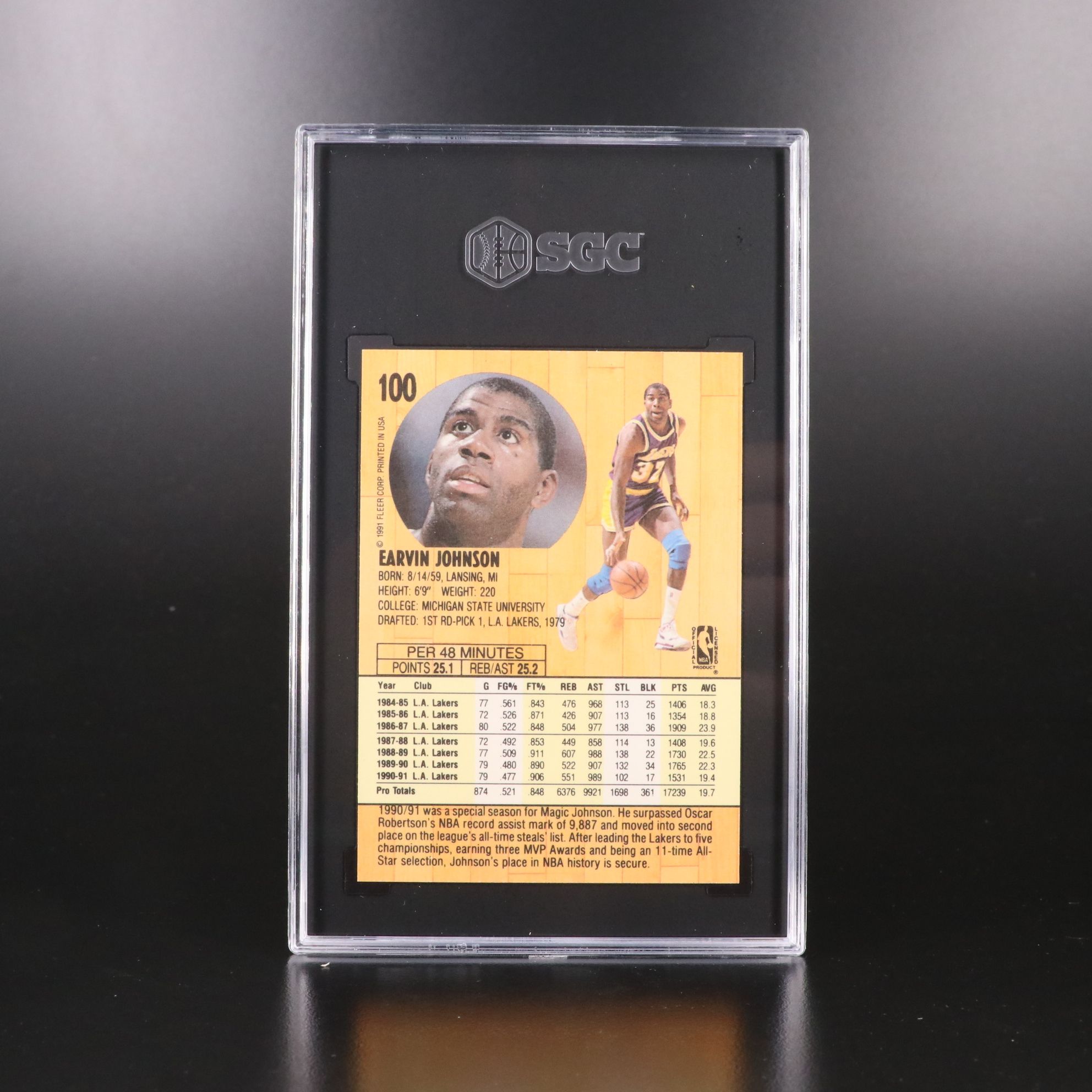 Magic Johnson PSA and SGC Graded Los Angeles Lakers Basketball Cards