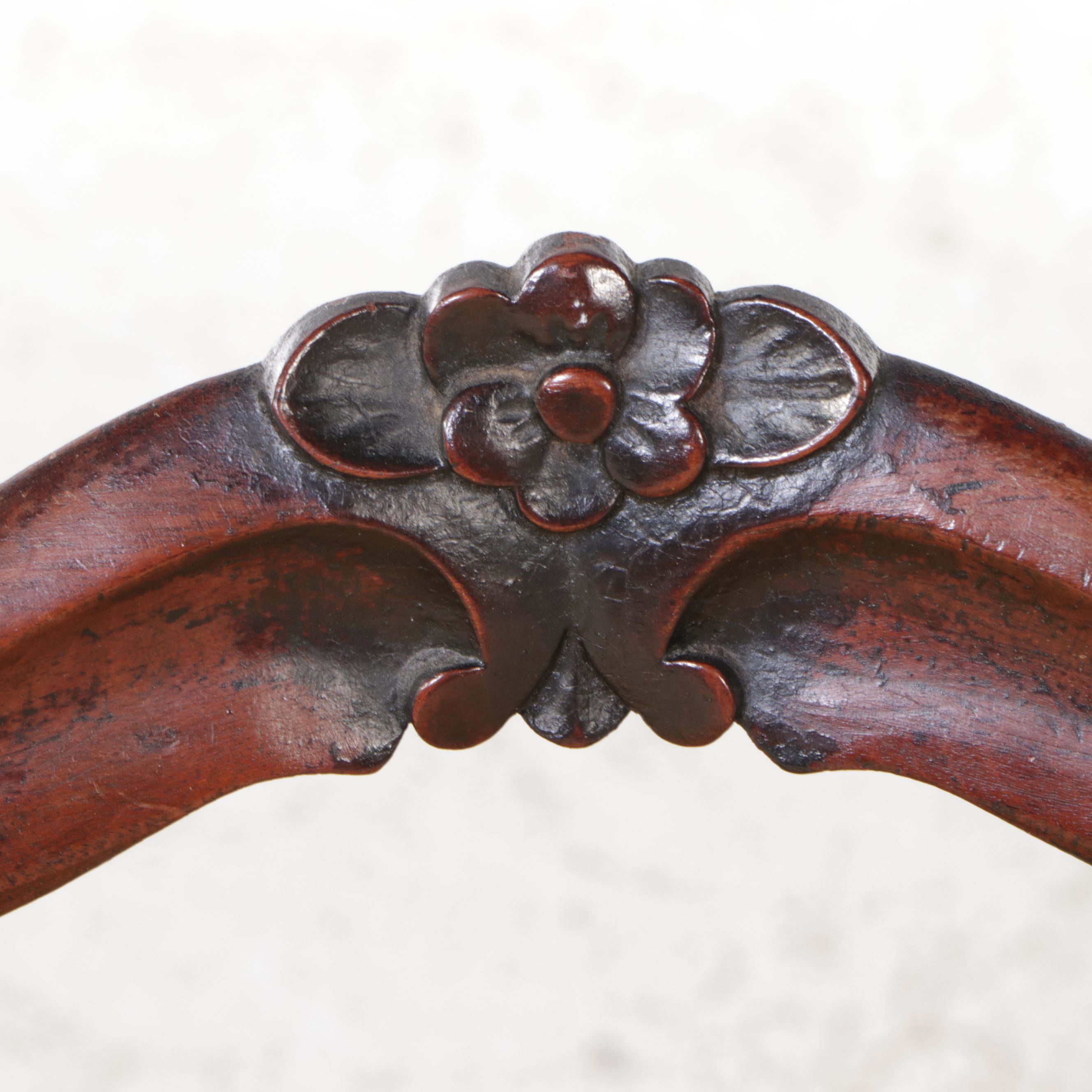 Pair of Victorian Carved Walnut Balloon-Back Chairs, Late 19th Century