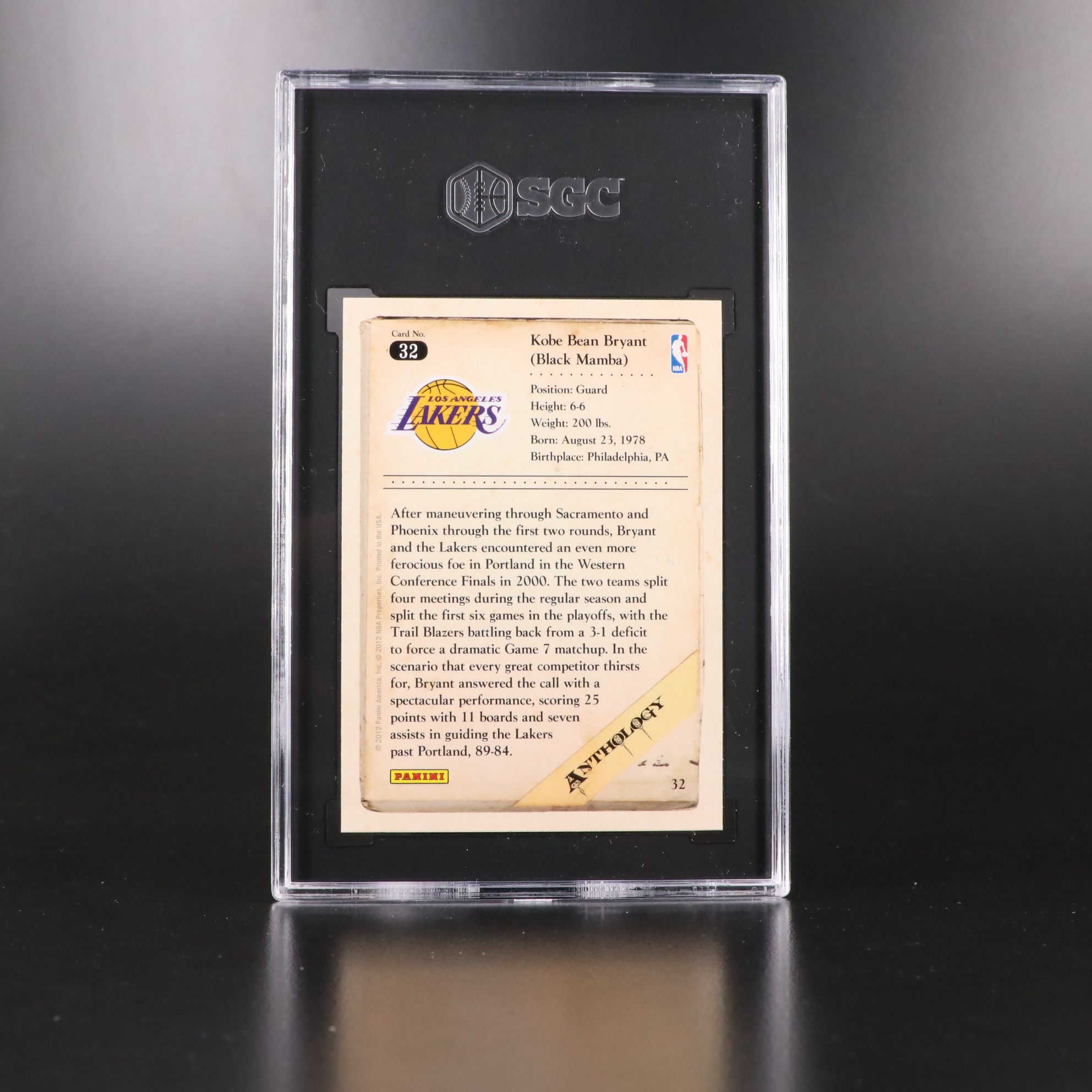 Kobe Bryant SGC Graded Los Angeles Lakers Basketball Cards, 2010s