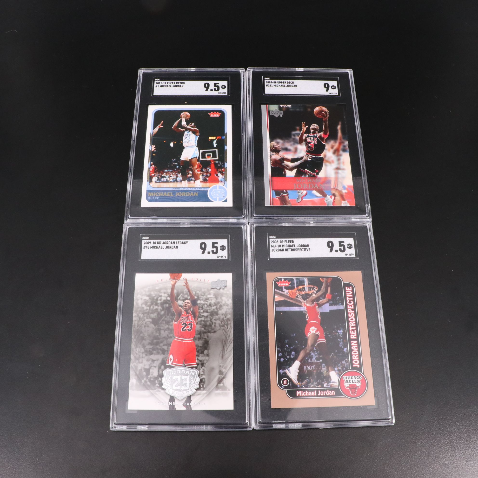 Michael Jordan SGC Graded Chicago Bulls and UNC Basketball Cards, 2000s-2010s