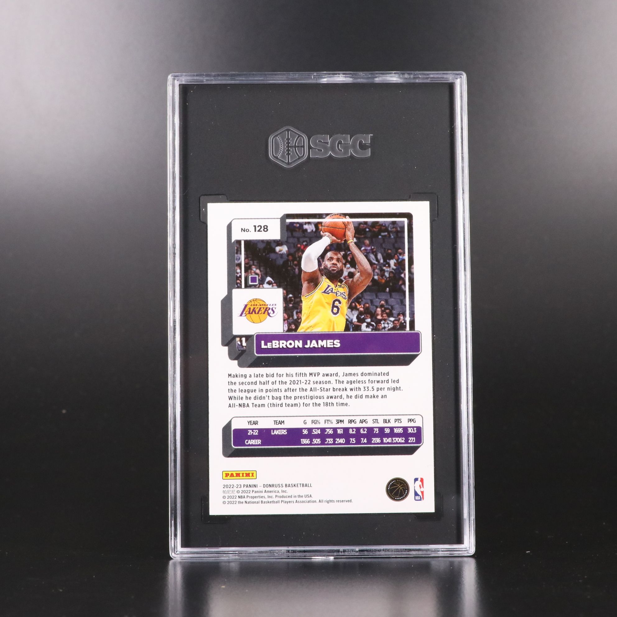 LeBron James SGC Graded Los Angeles Lakers Donruss Basketball Cards, 2020s