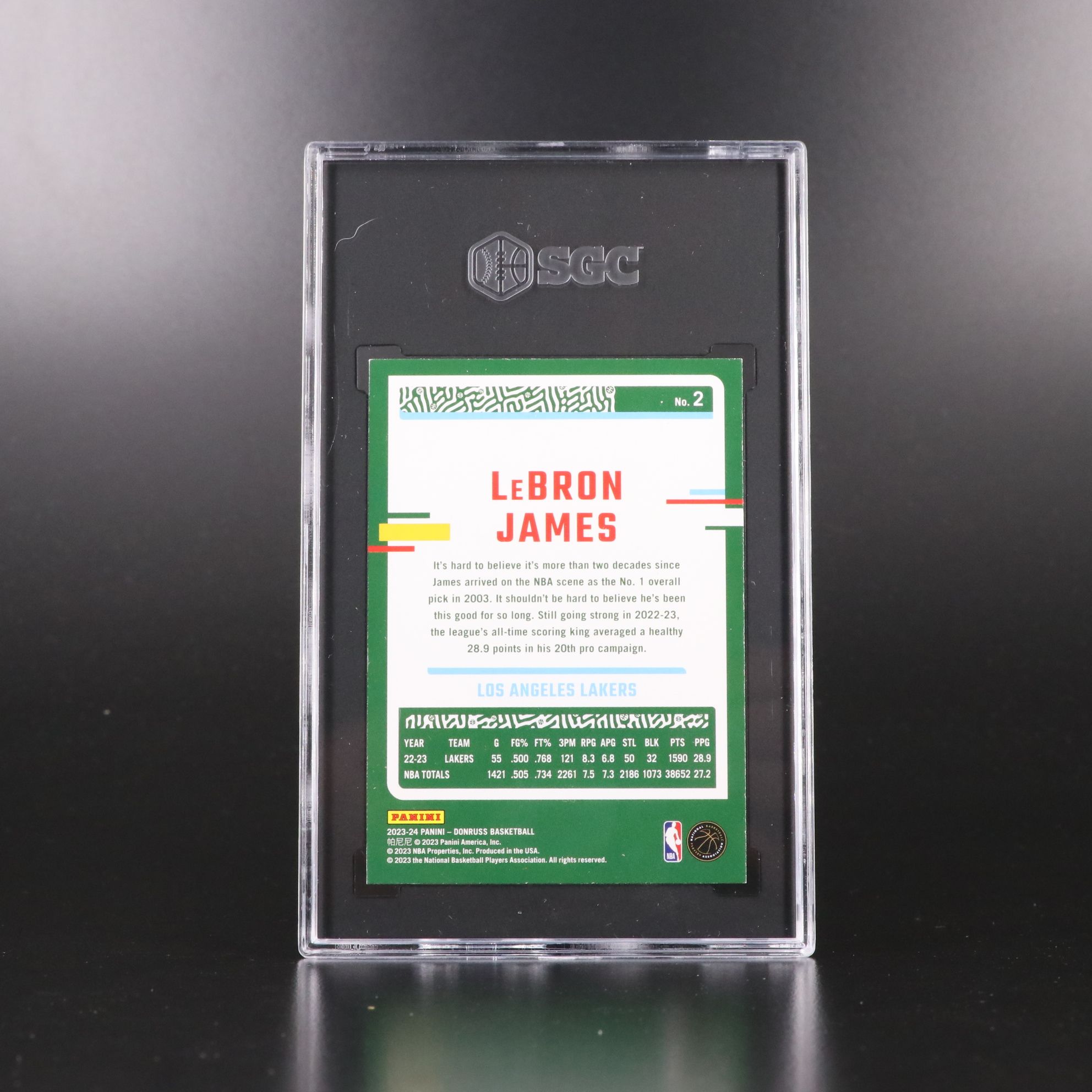 LeBron James SGC Graded Los Angeles Lakers Donruss Basketball Cards, 2020s