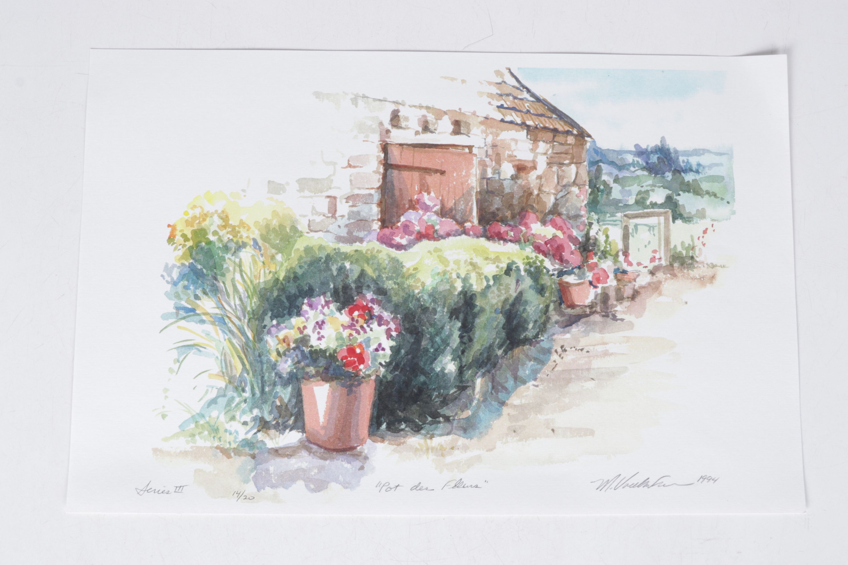 Set of Margaret Voelker-Ferrier Digital Prints of Farmhouse Facades & Landscapes