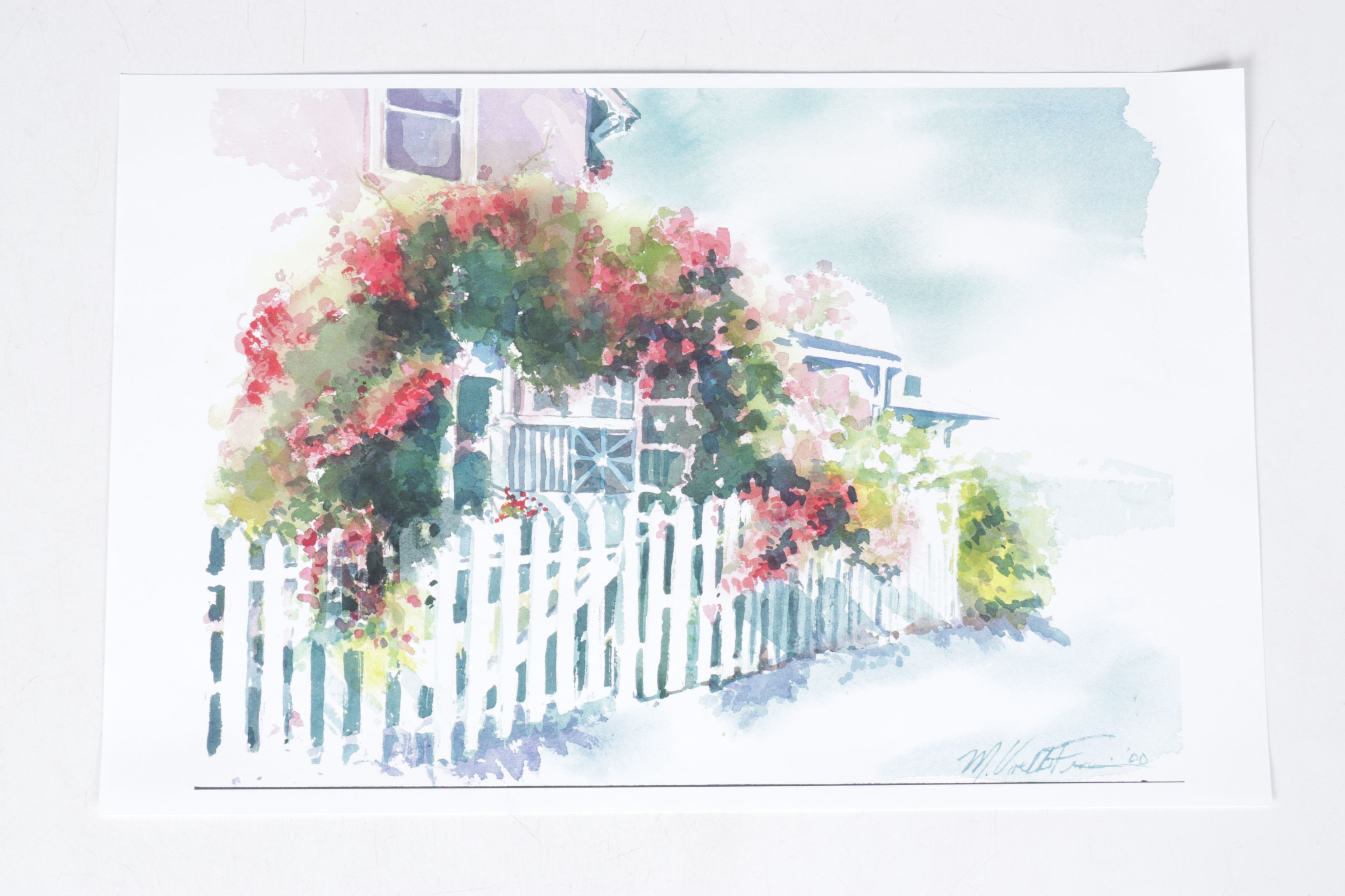 Set of Margaret Voelker-Ferrier Digital Prints of Farmhouse Facades & Landscapes