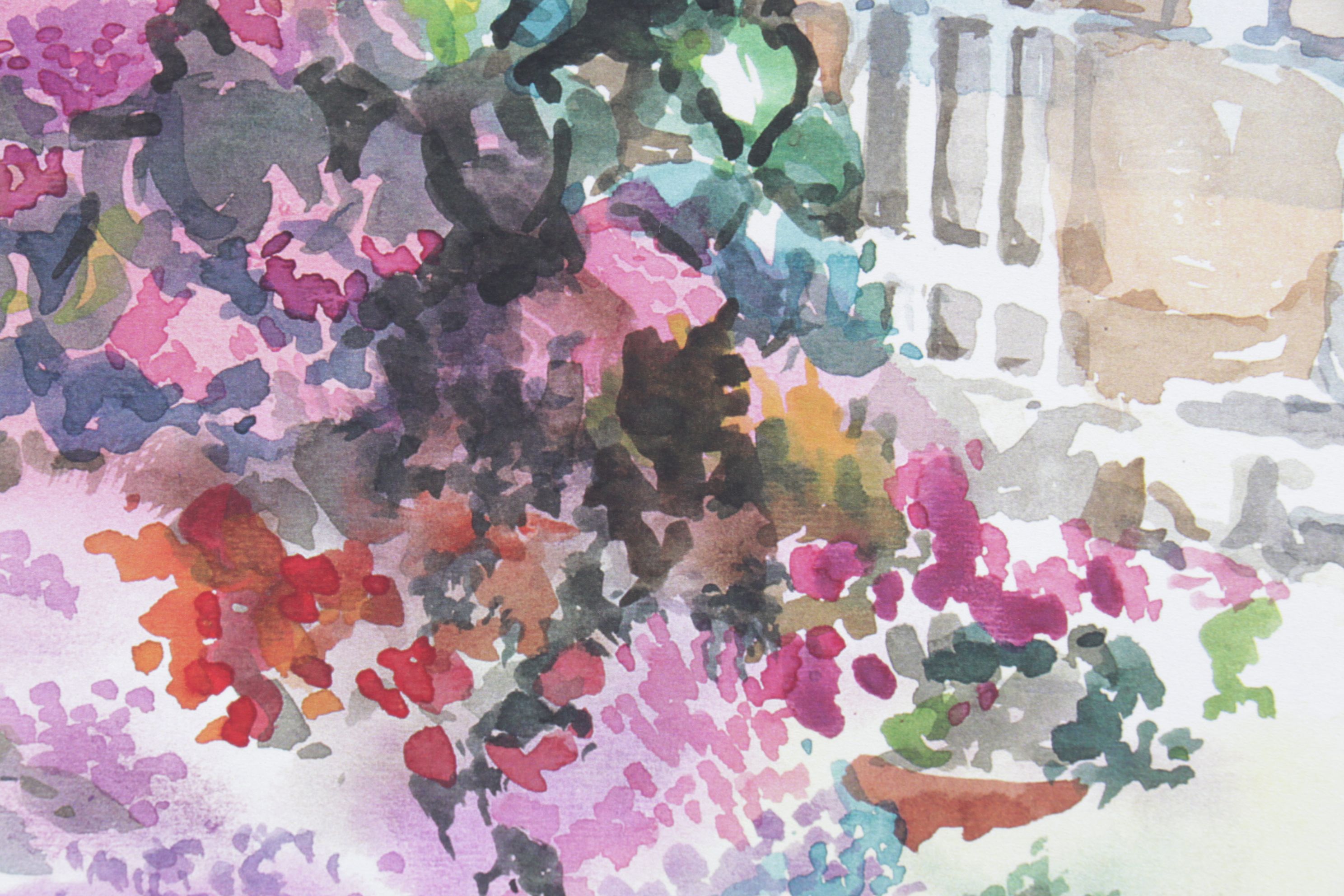 Set of Margaret Voelker-Ferrier Digital Prints of Farmhouse Facades & Landscapes