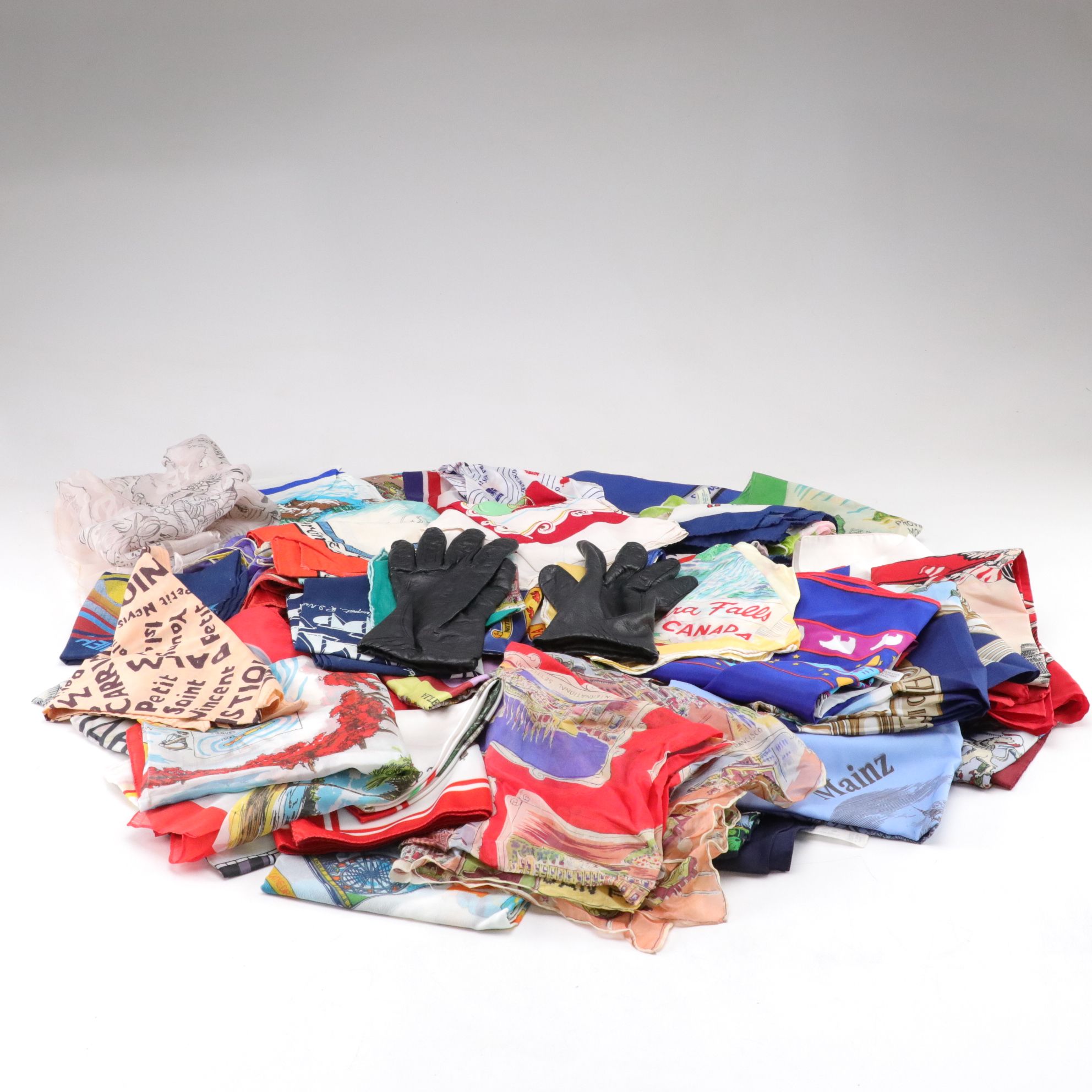Souvenir Scarf Collection from Canada, Germany, Caribbean Islands and More