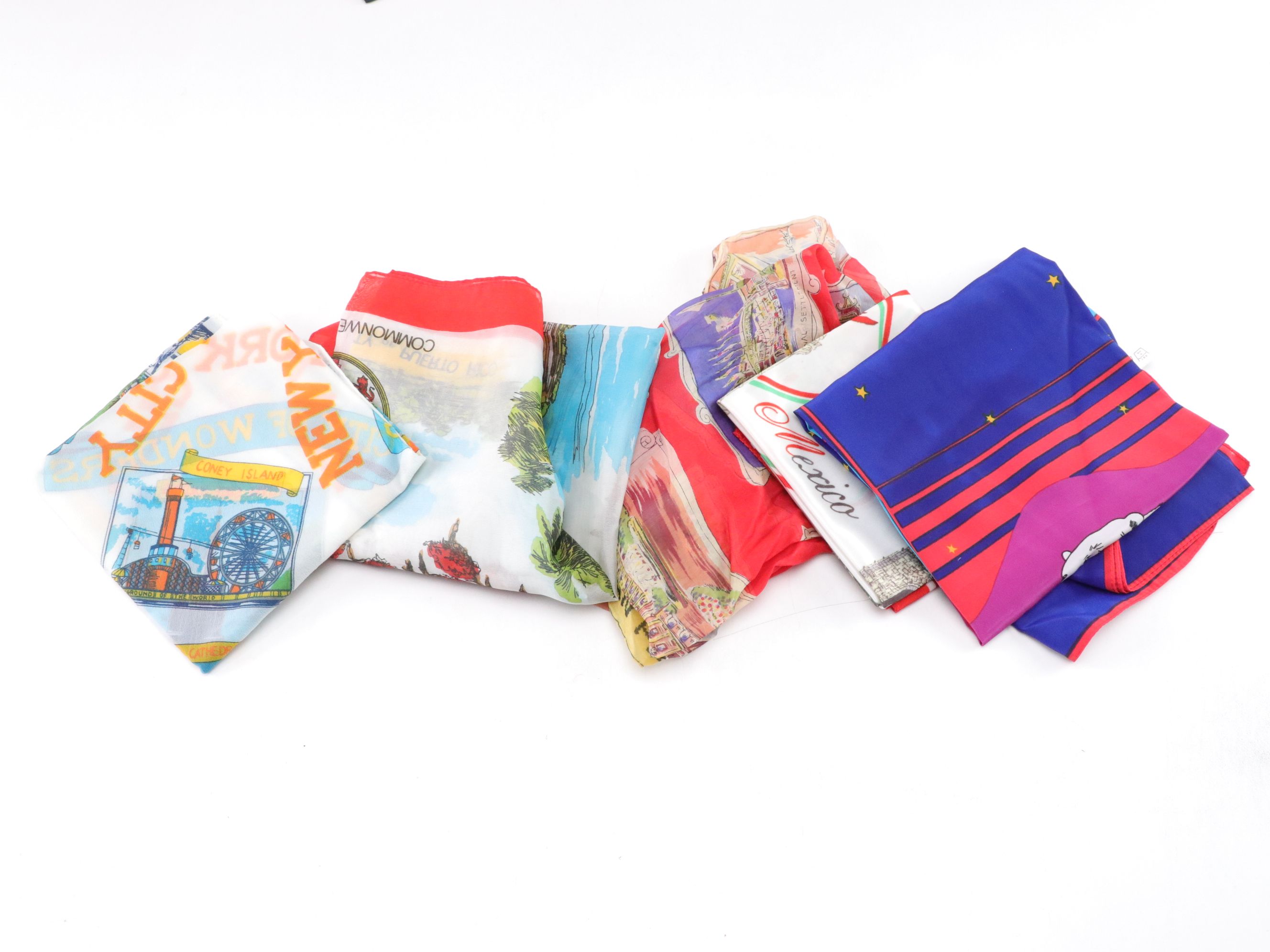 Souvenir Scarf Collection from Canada, Germany, Caribbean Islands and More