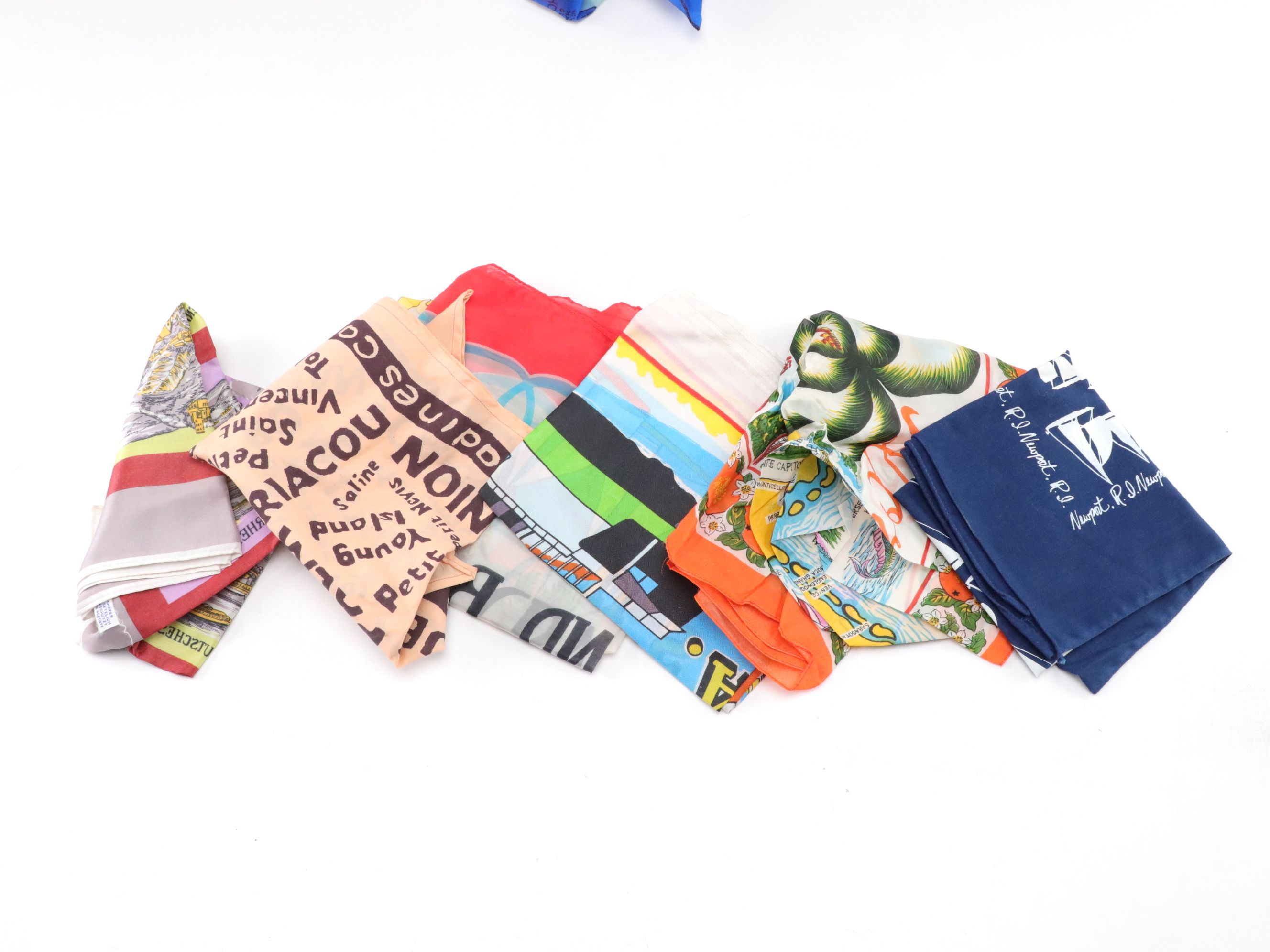 Souvenir Scarf Collection from Canada, Germany, Caribbean Islands and More