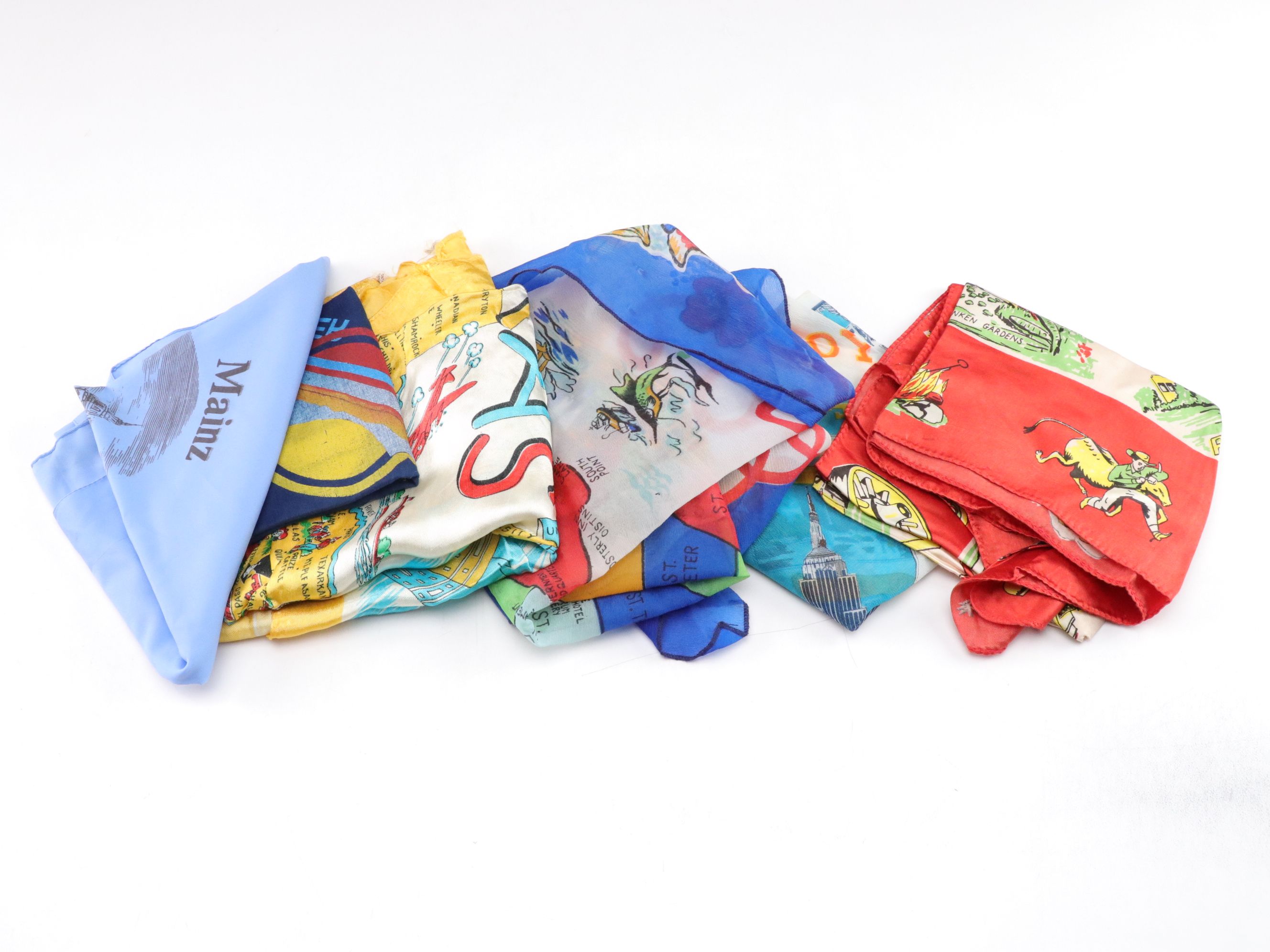 Souvenir Scarf Collection from Canada, Germany, Caribbean Islands and More