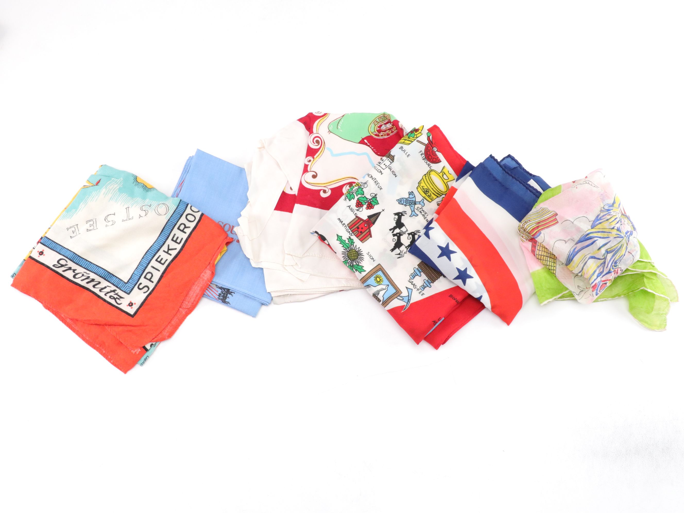Souvenir Scarf Collection from Canada, Germany, Caribbean Islands and More