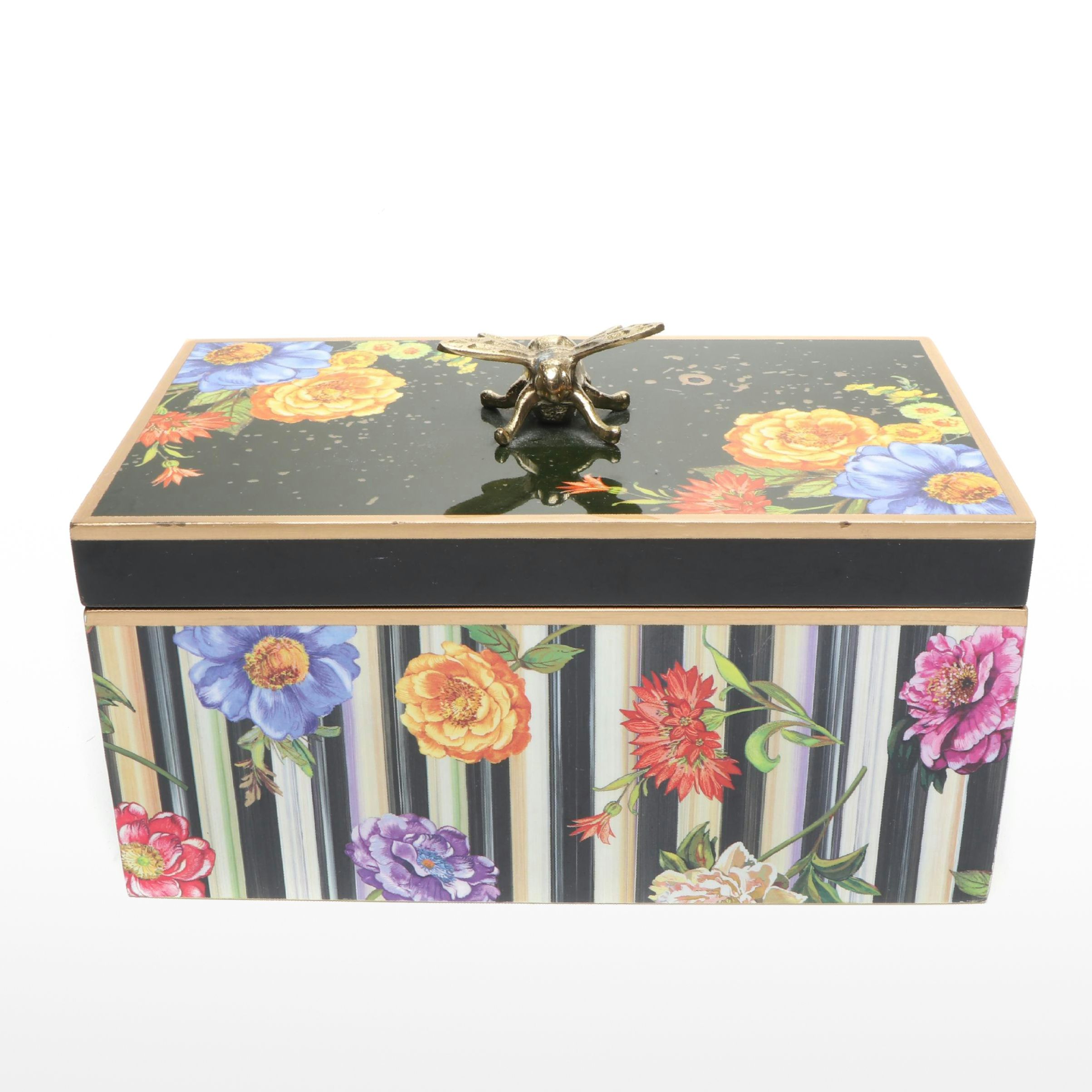 MacKenzie-Childs Lacquerware Box with Bee Finial