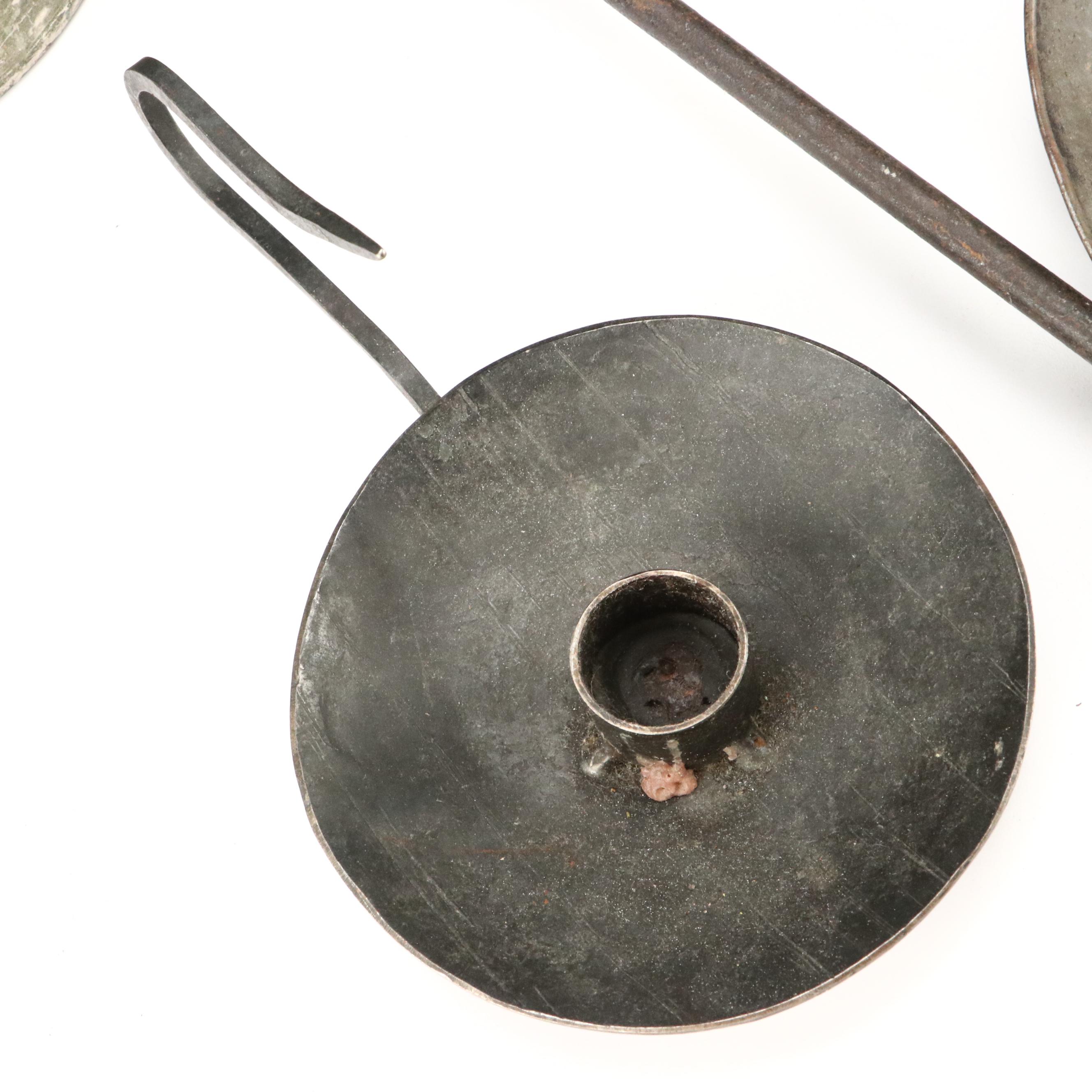 Colonial Style Tin Accent Lamps, Candlesticks, Coffee Pot and More