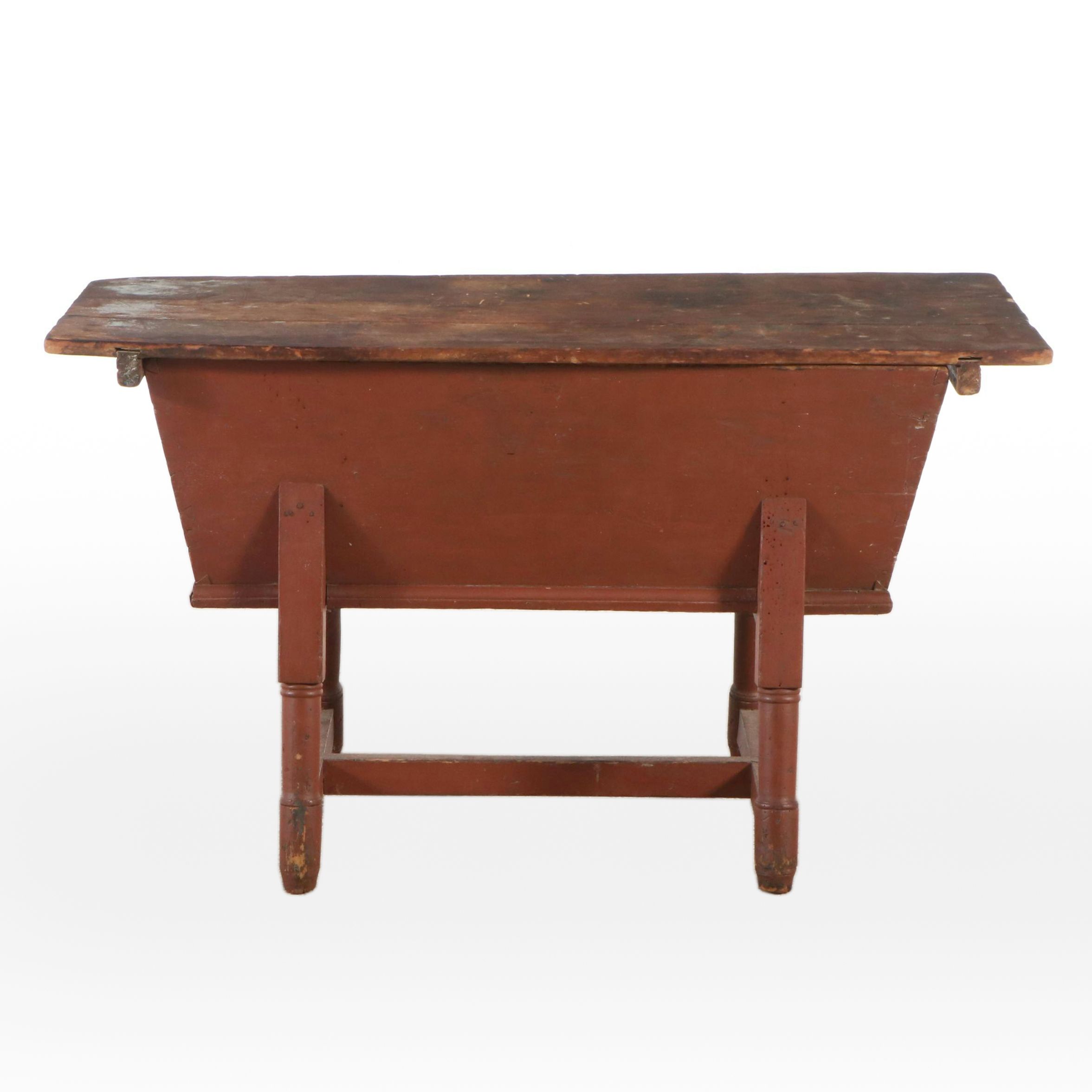 American Primitive Painted Wood Dough Box, Late 19th to Early 20th Century