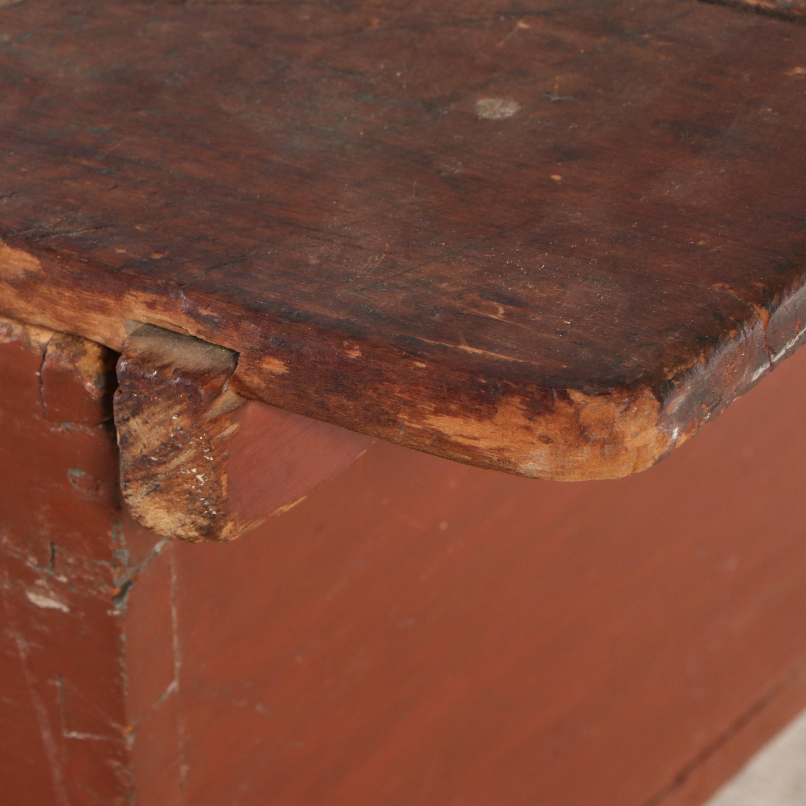 American Primitive Painted Wood Dough Box, Late 19th to Early 20th Century