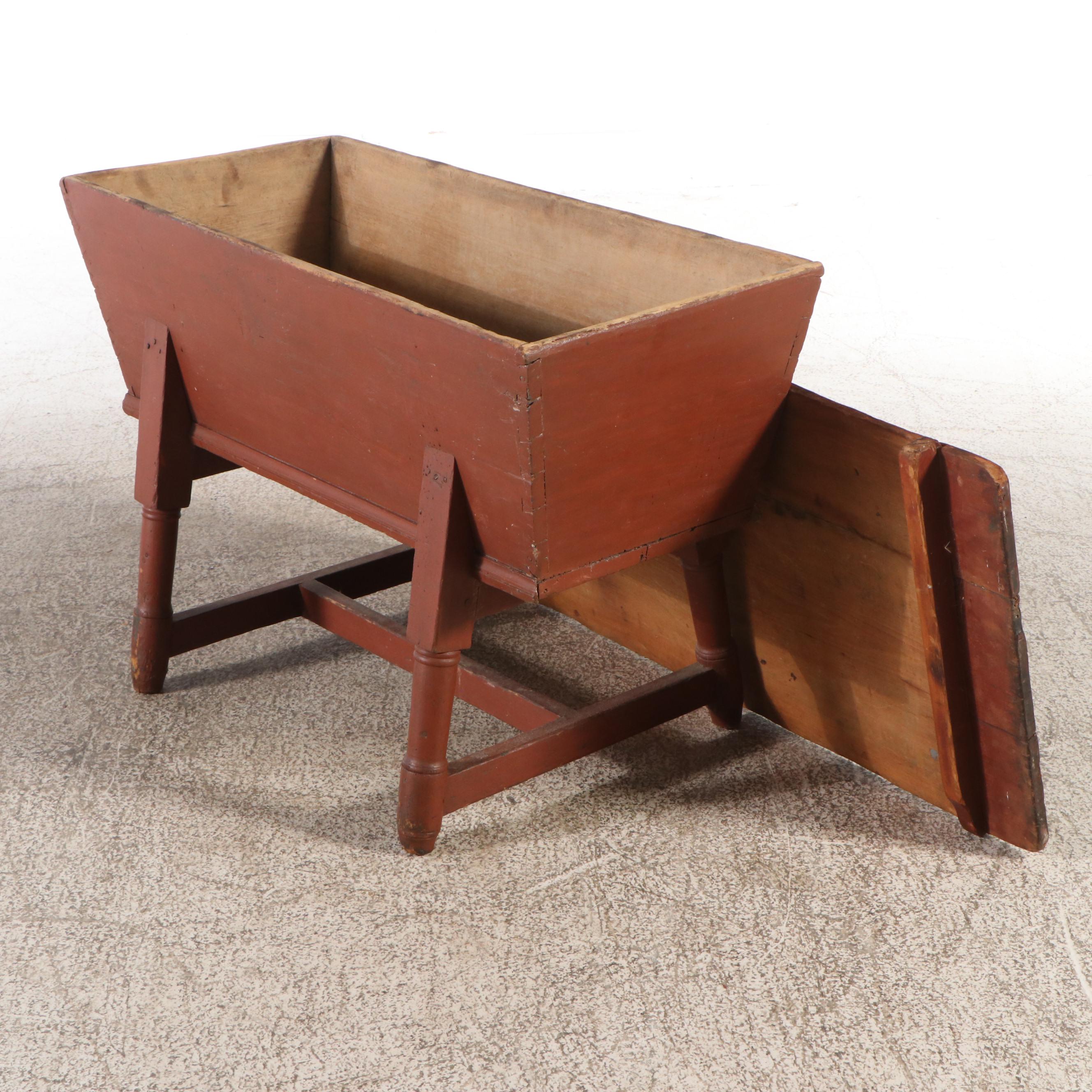 American Primitive Painted Wood Dough Box, Late 19th to Early 20th Century