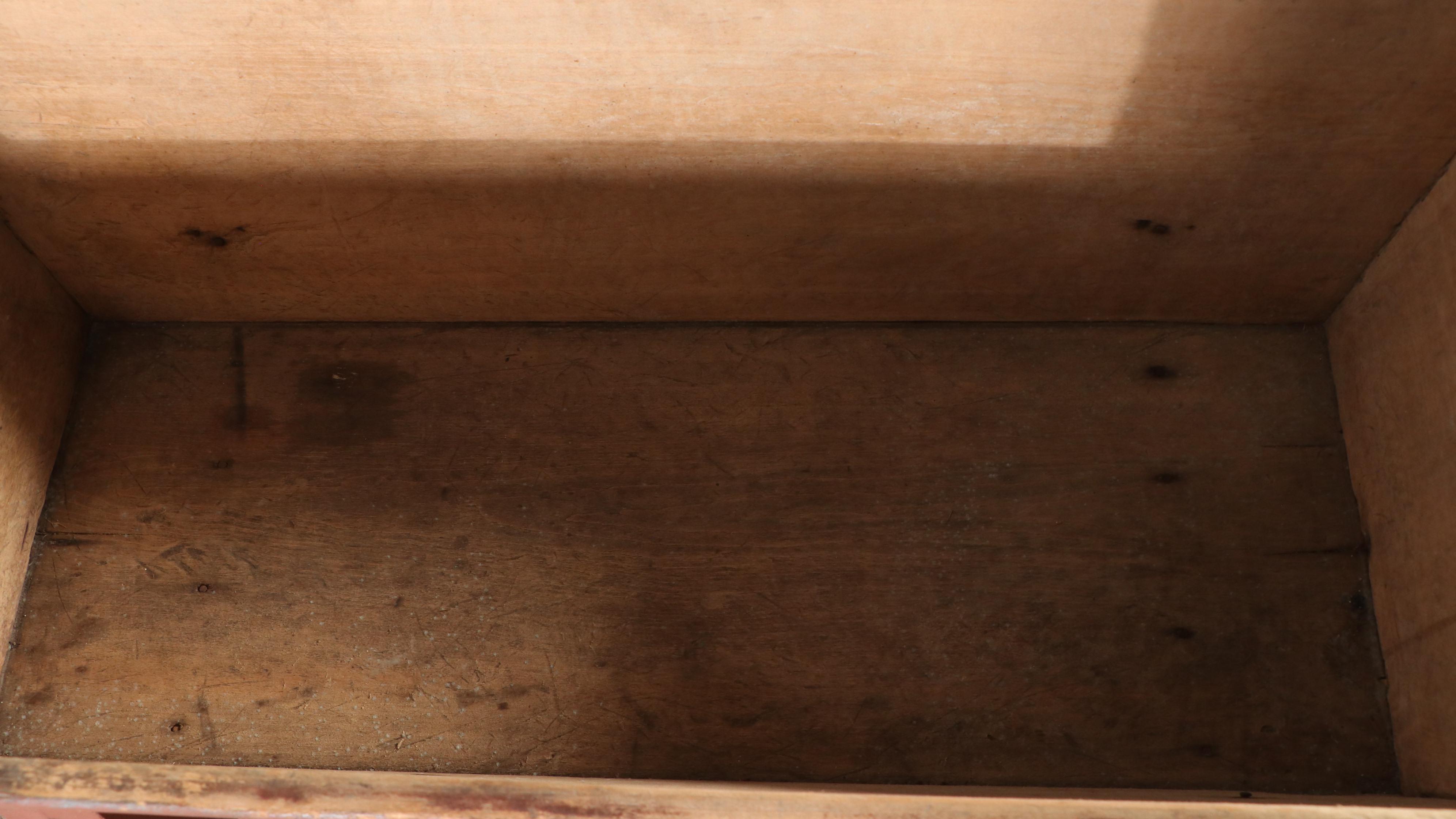 American Primitive Painted Wood Dough Box, Late 19th to Early 20th Century