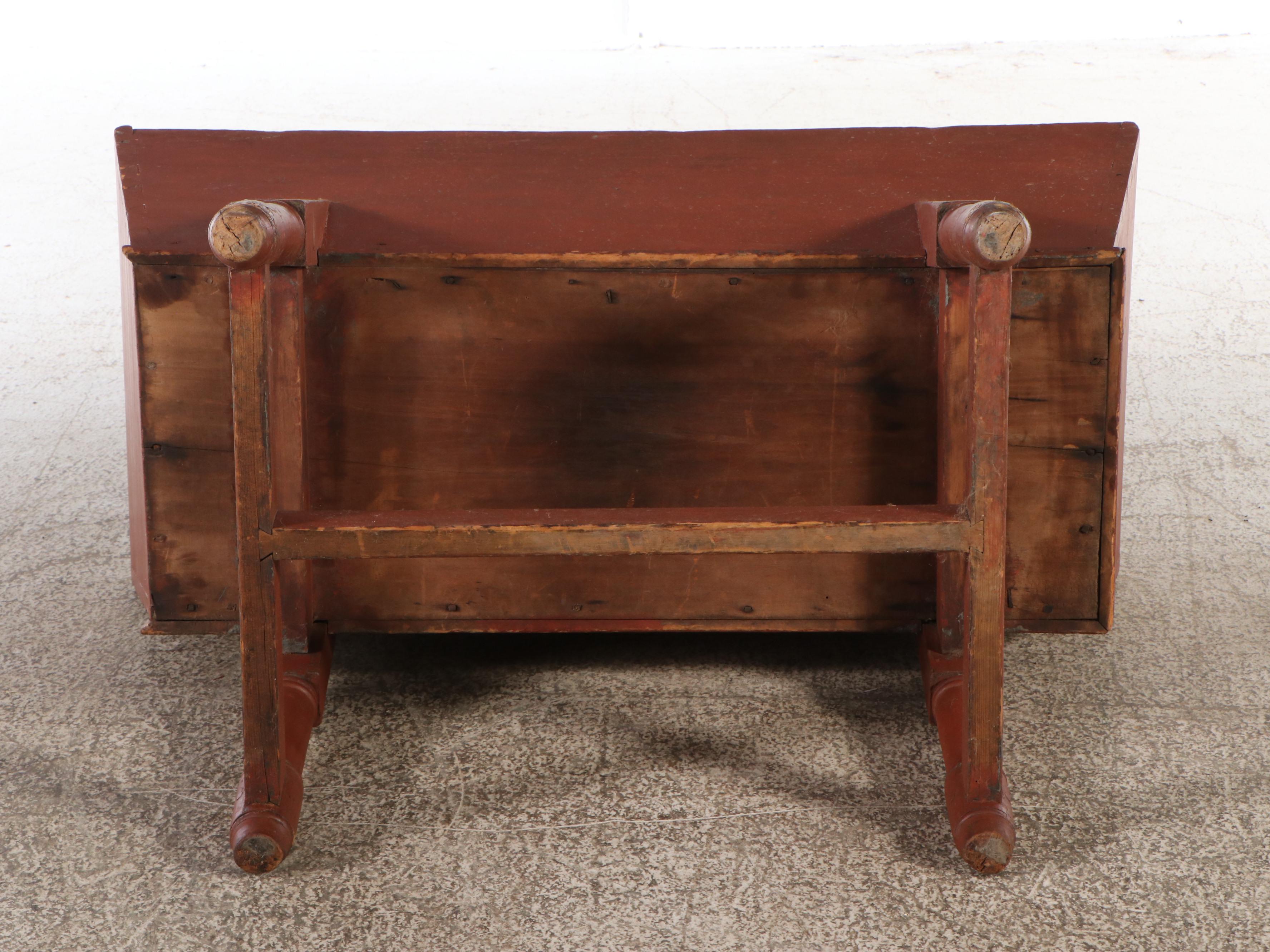 American Primitive Painted Wood Dough Box, Late 19th to Early 20th Century