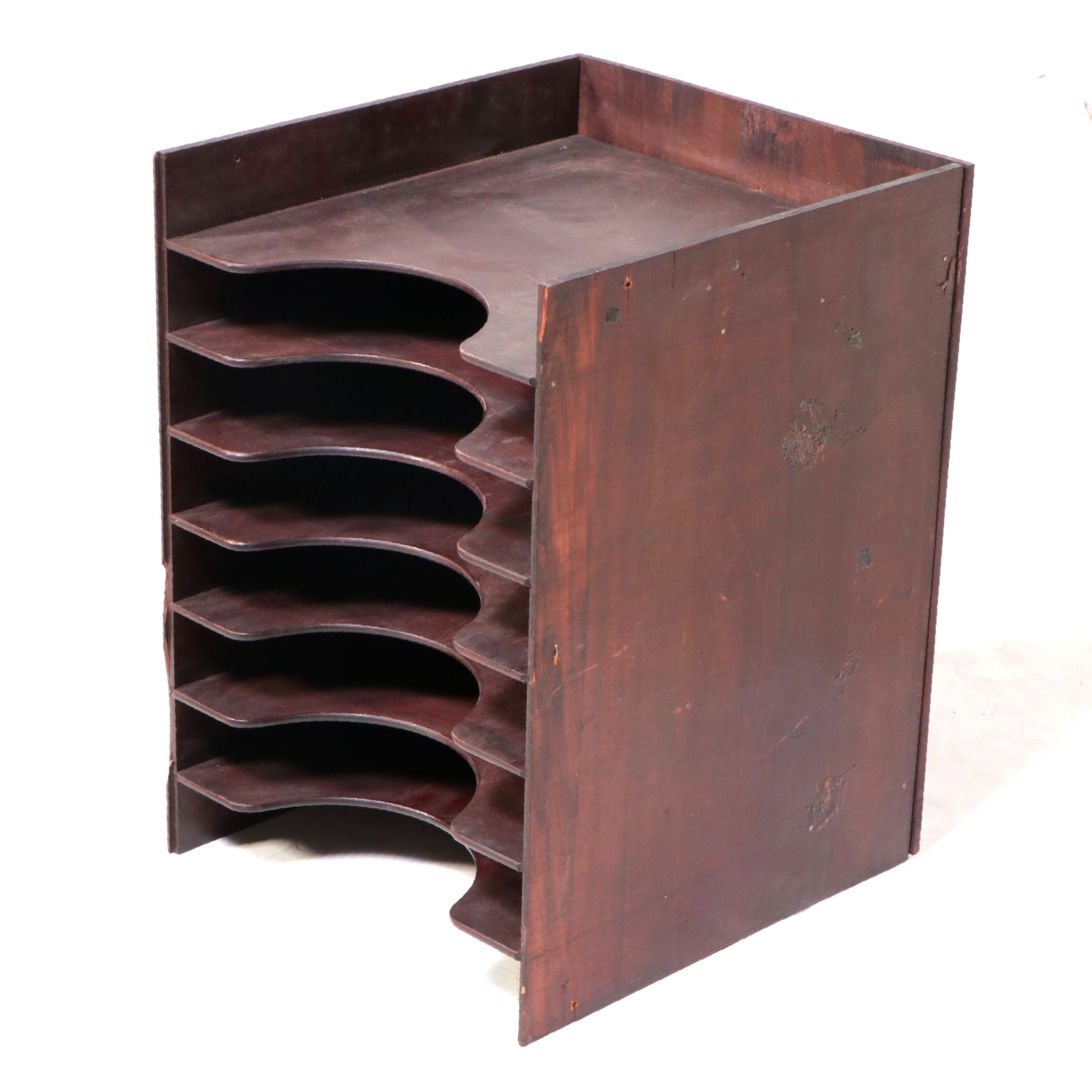 Vintage Wooden Paper Tray, Mid to Late 20th Century