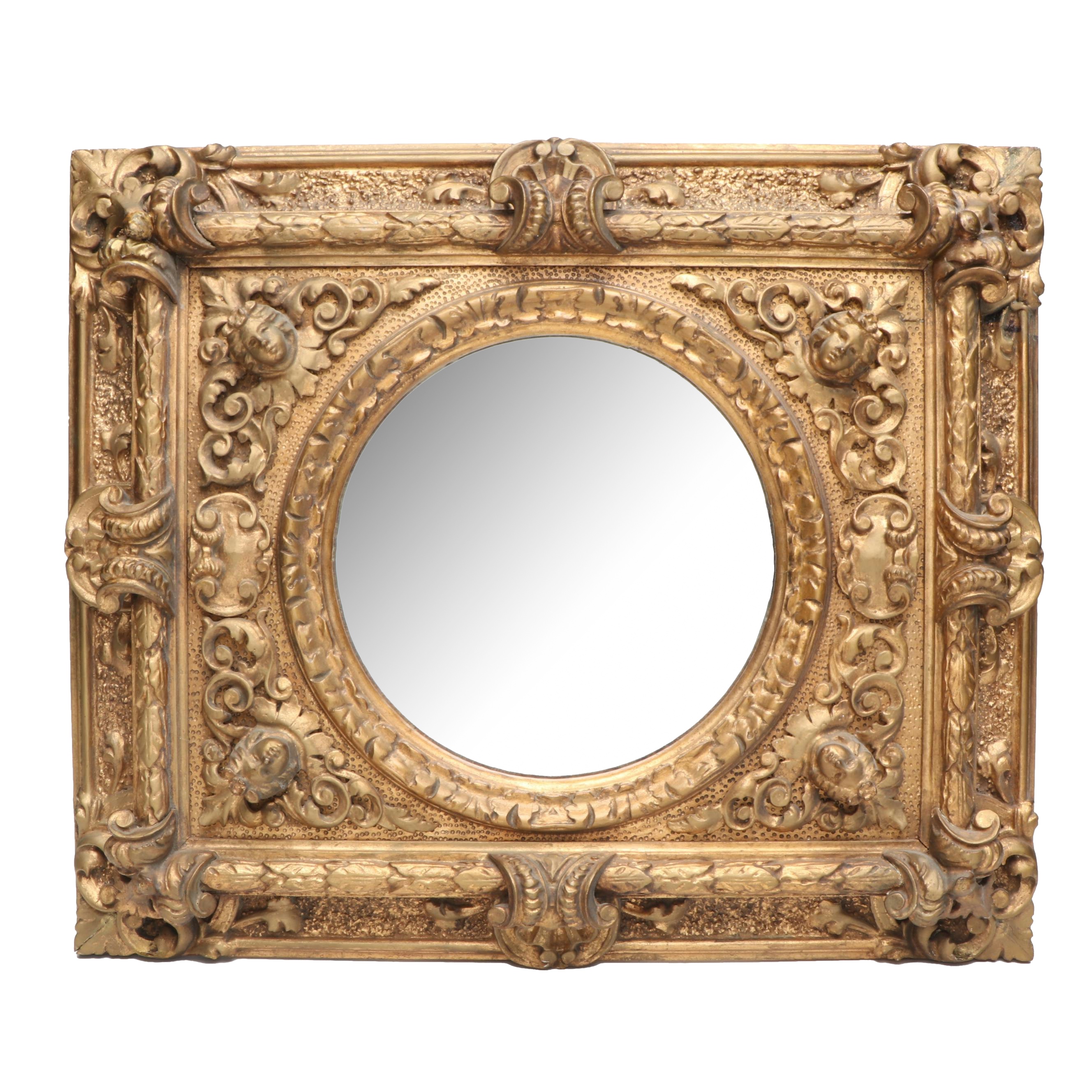French Baroque Style Giltwood Wall Mirror