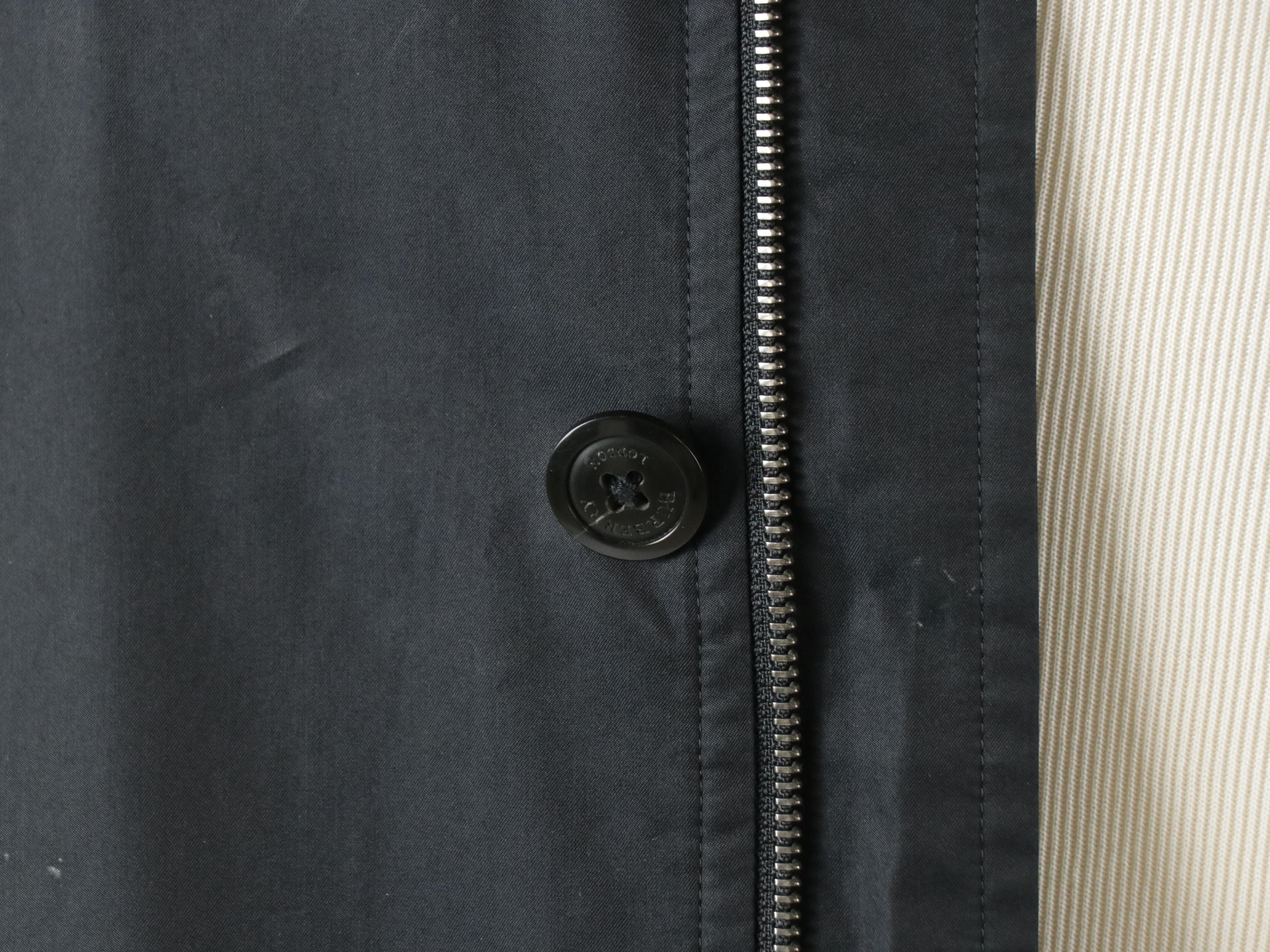 Men's Burberry London Cotton Blend Raincoat with Quilted Liner