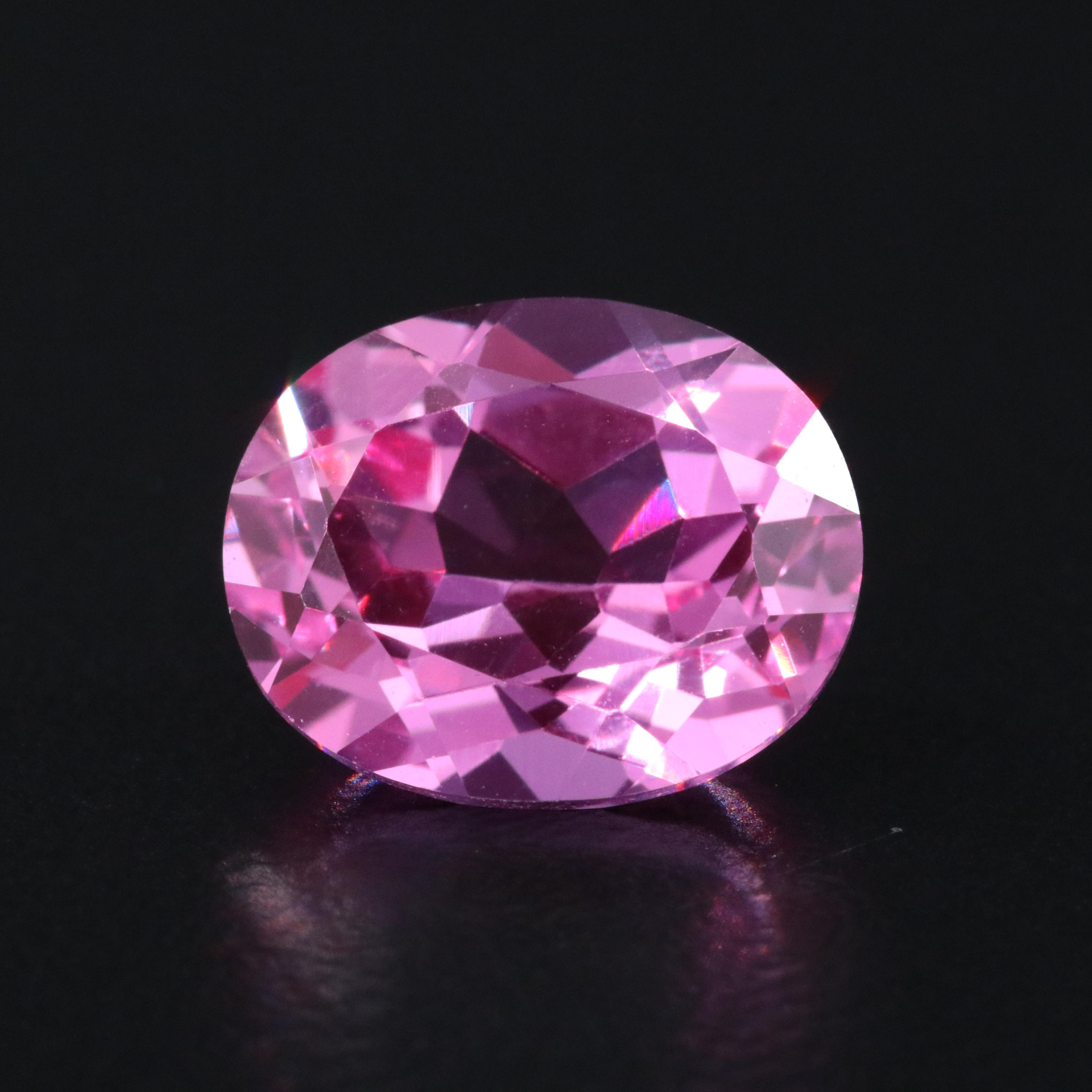 Loose 5.06 CT Lab Grown Pink Sapphire