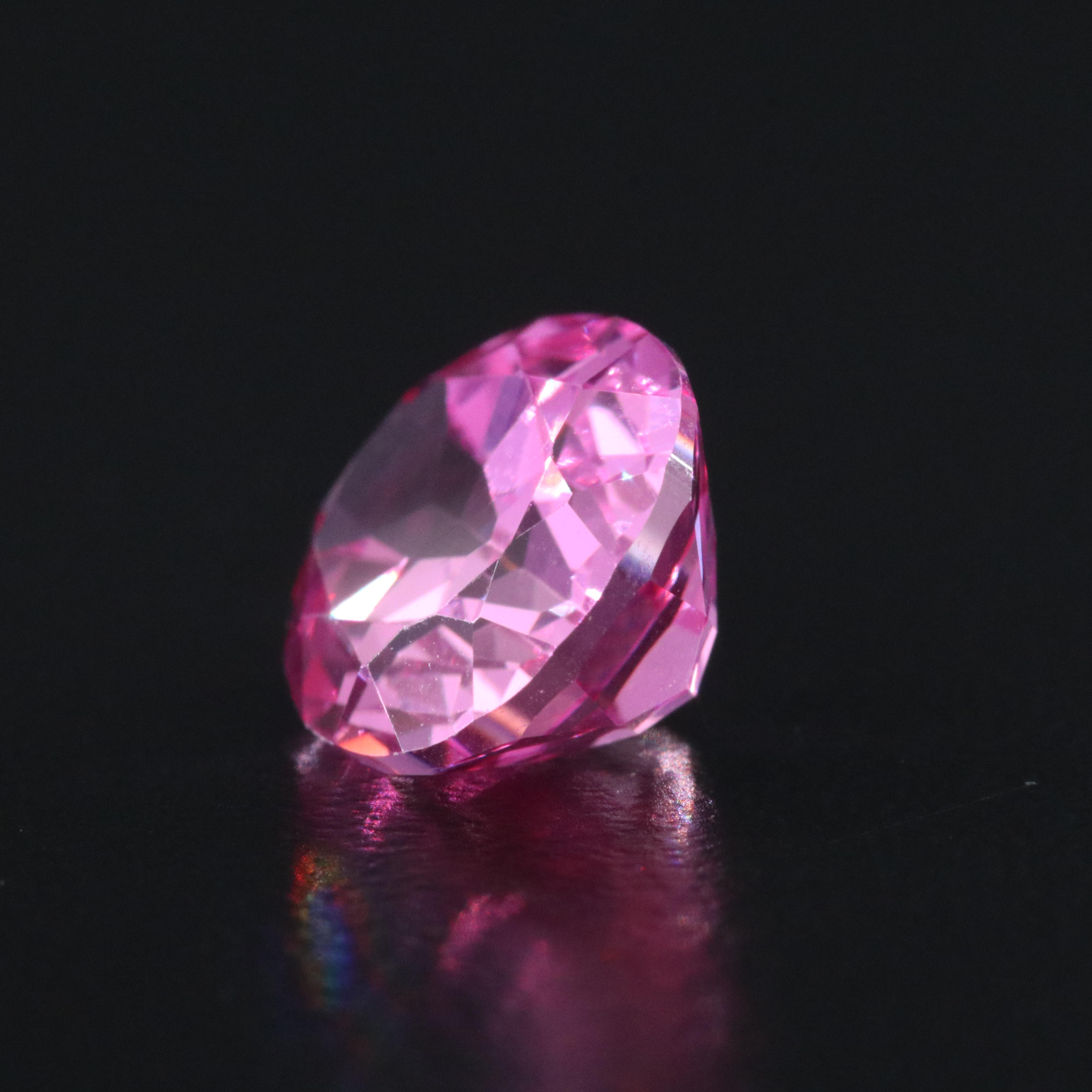 Loose 5.06 CT Lab Grown Pink Sapphire