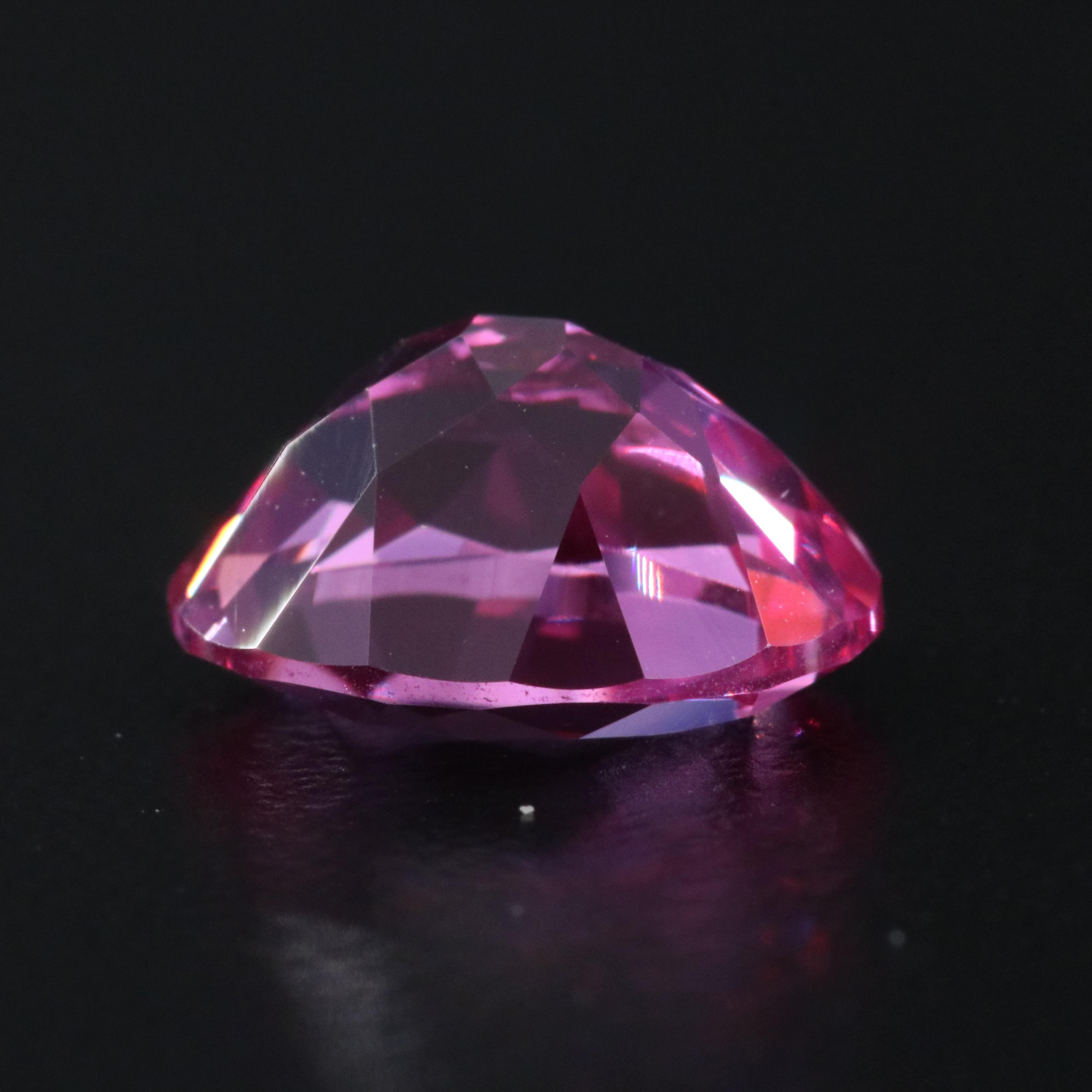 Loose 5.06 CT Lab Grown Pink Sapphire